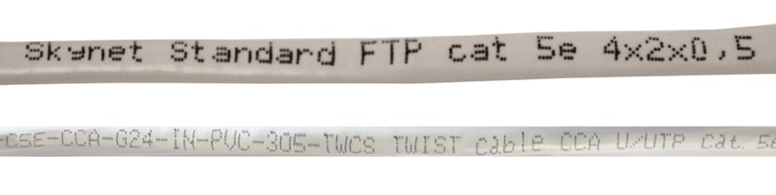 примеры маркировки UTP и FTP кабеля