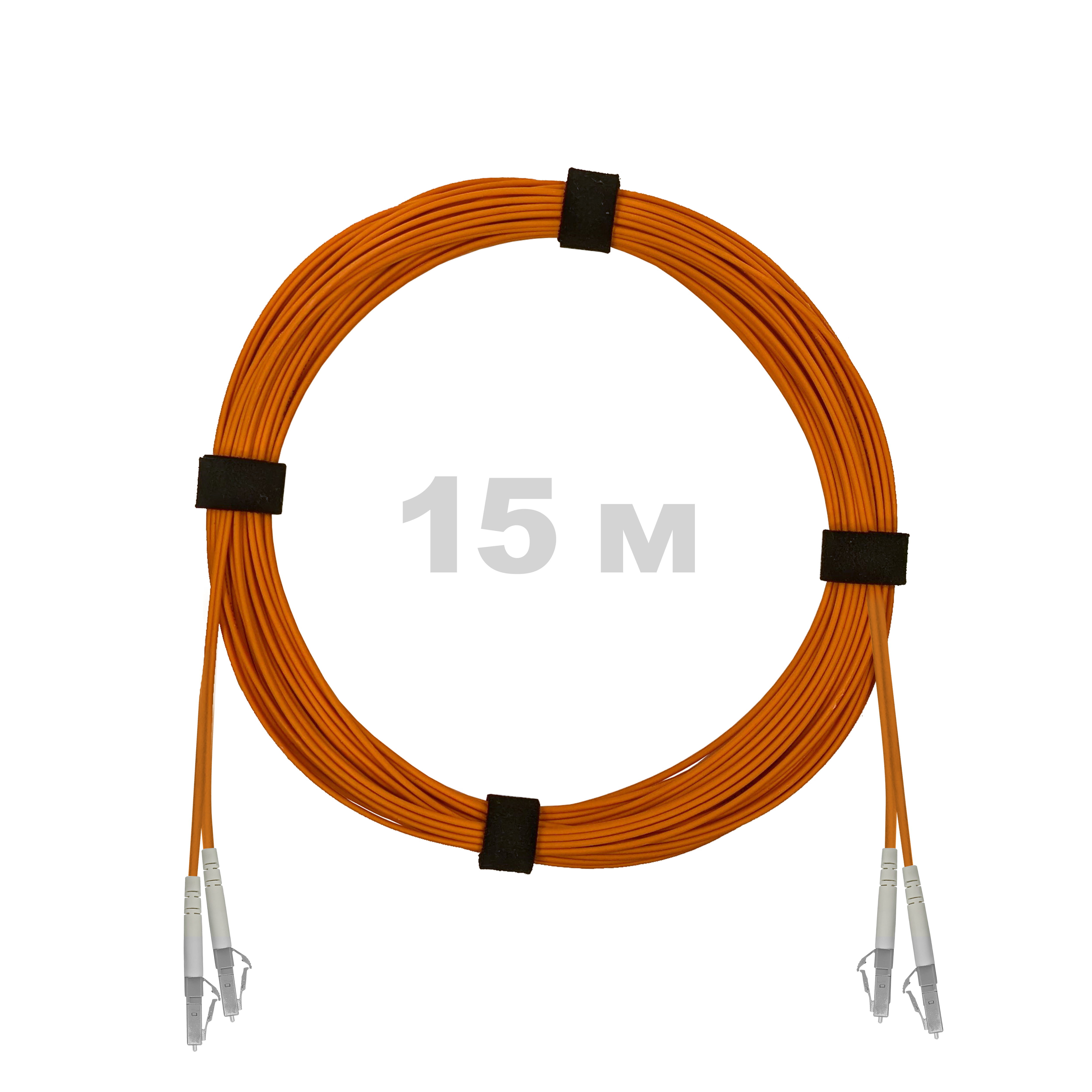 Патч-корд оптический армированный бронированный LC/UPC-LC/UPC MM (OM2) Duplex 3.0mm LSZH, 15 м.