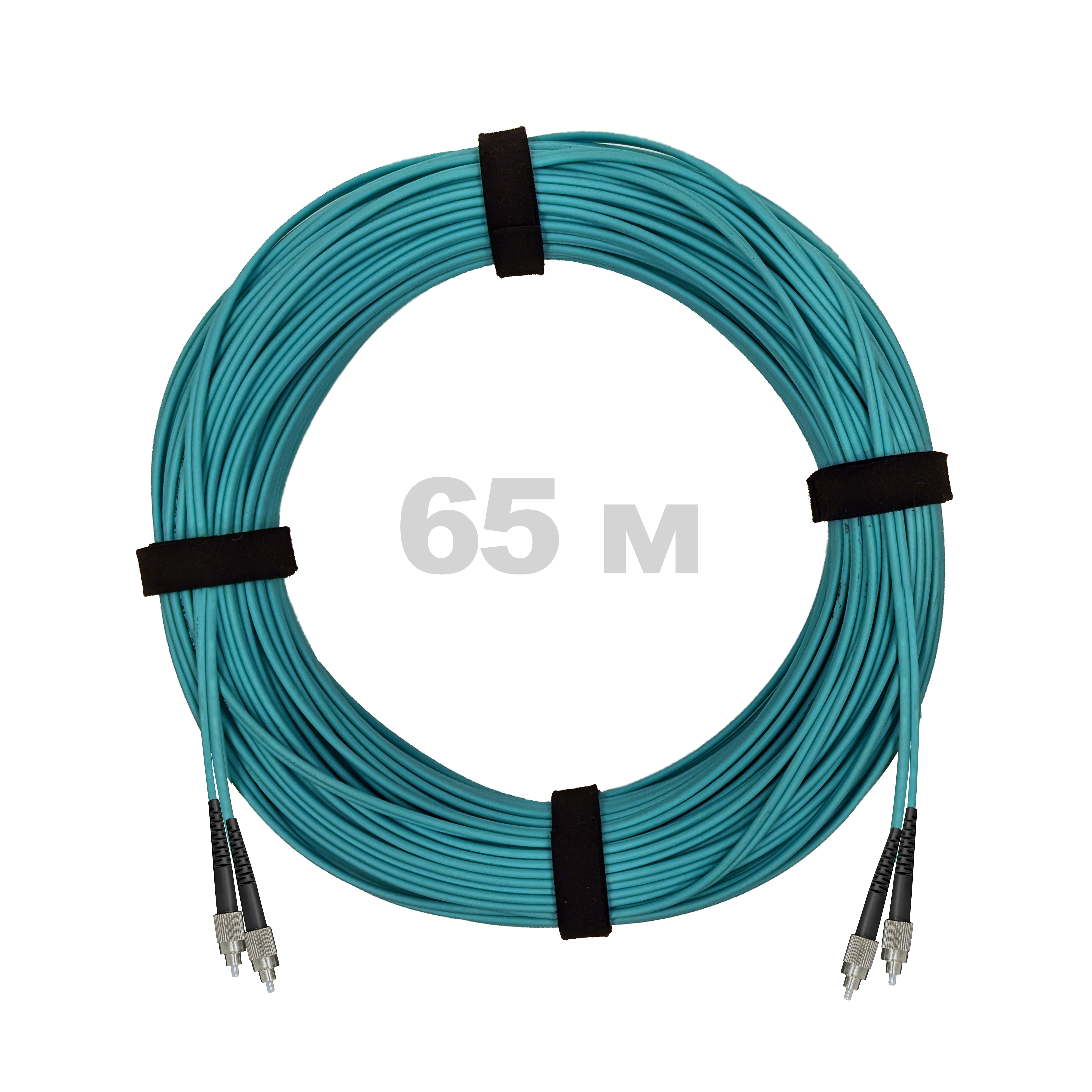 Патч-корд оптический FC/UPC-FC/UPC MM (OM3) 2mm duplex LSZH,  65 м.