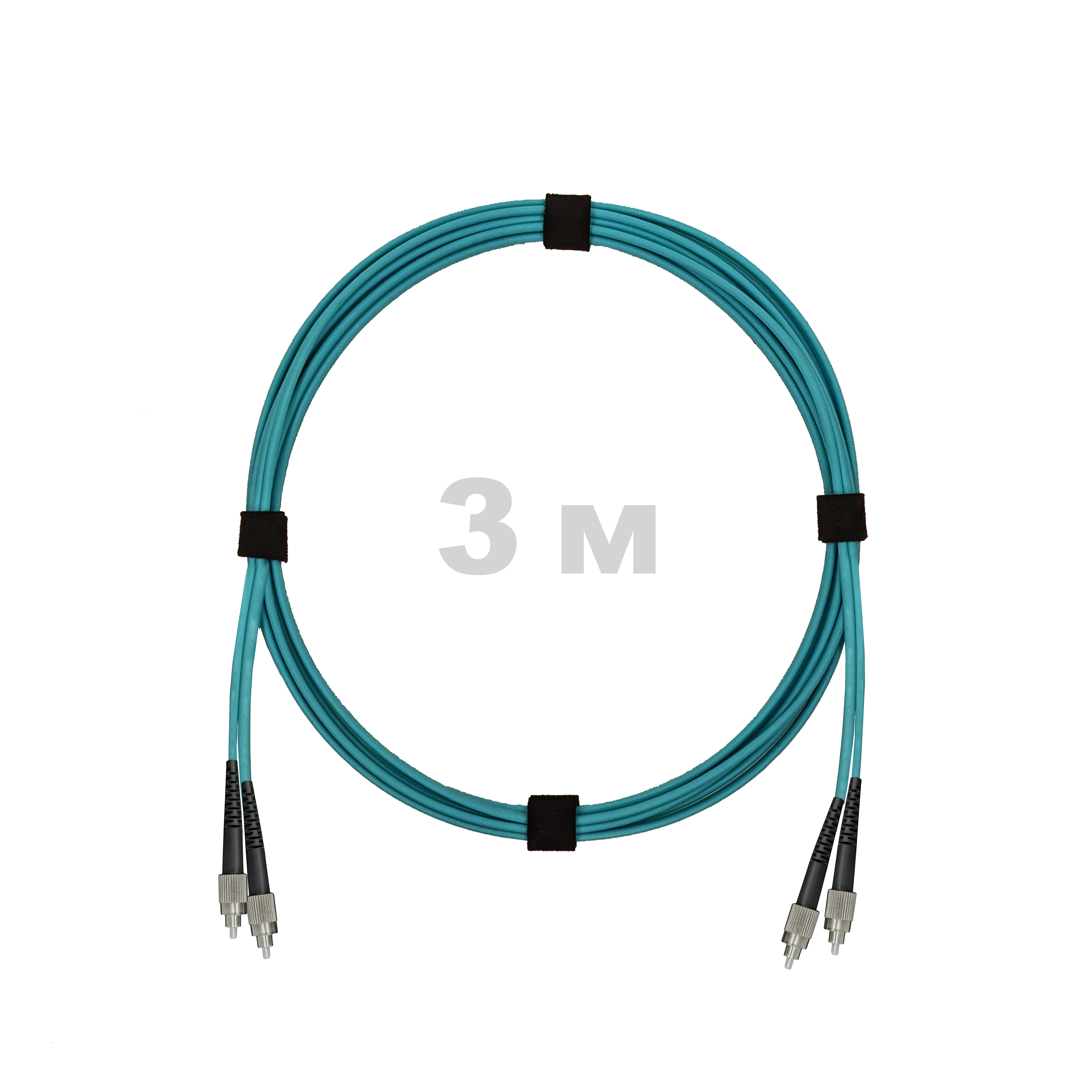 Патч-корд оптический армированный бронированный FC/UPC-FC/UPC MM (OM3) Duplex 2.0mm LSZH, 3 м.