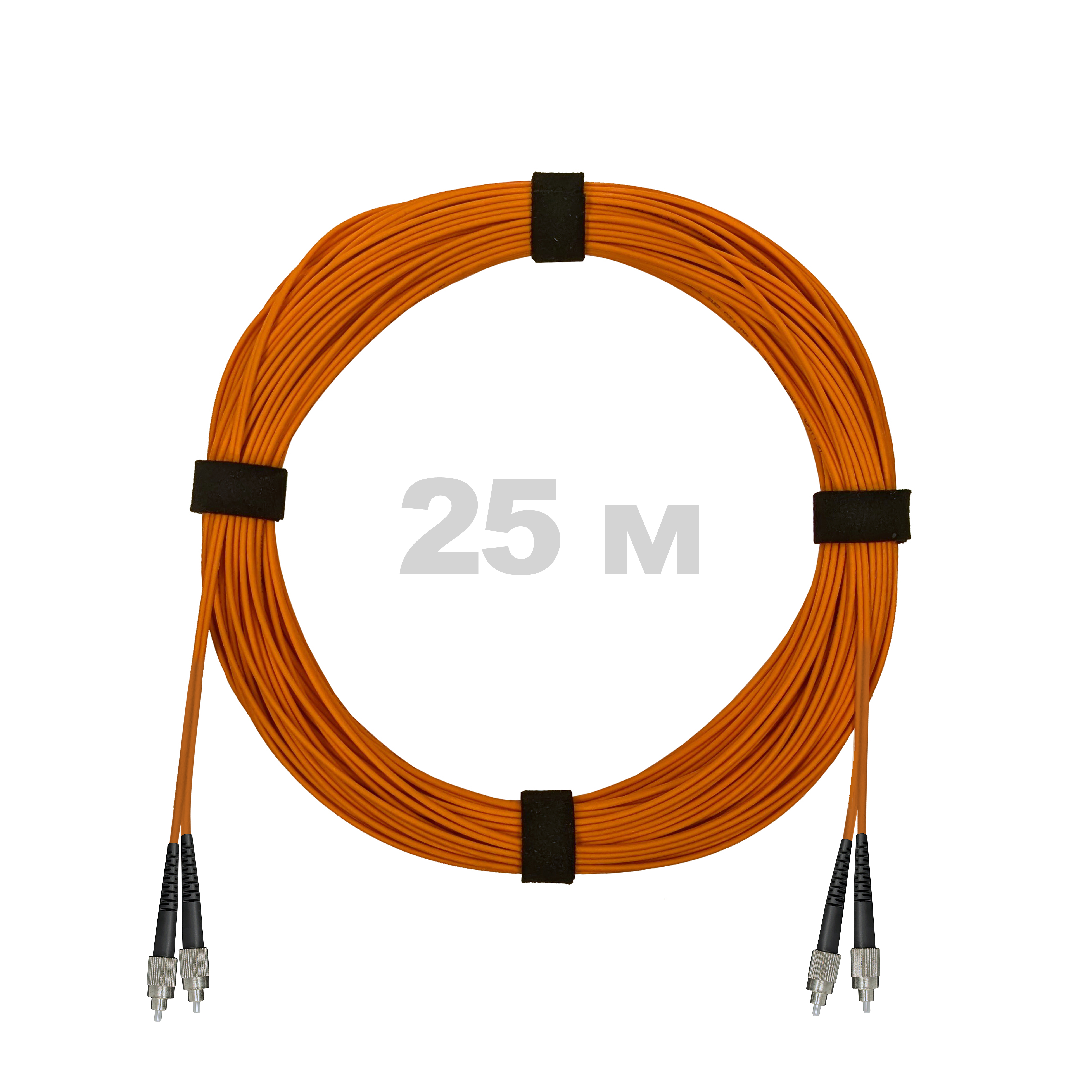 Патч-корд оптический FC/UPC-FC/UPC MM (OM2) 2mm duplex LSZH,  25 м.