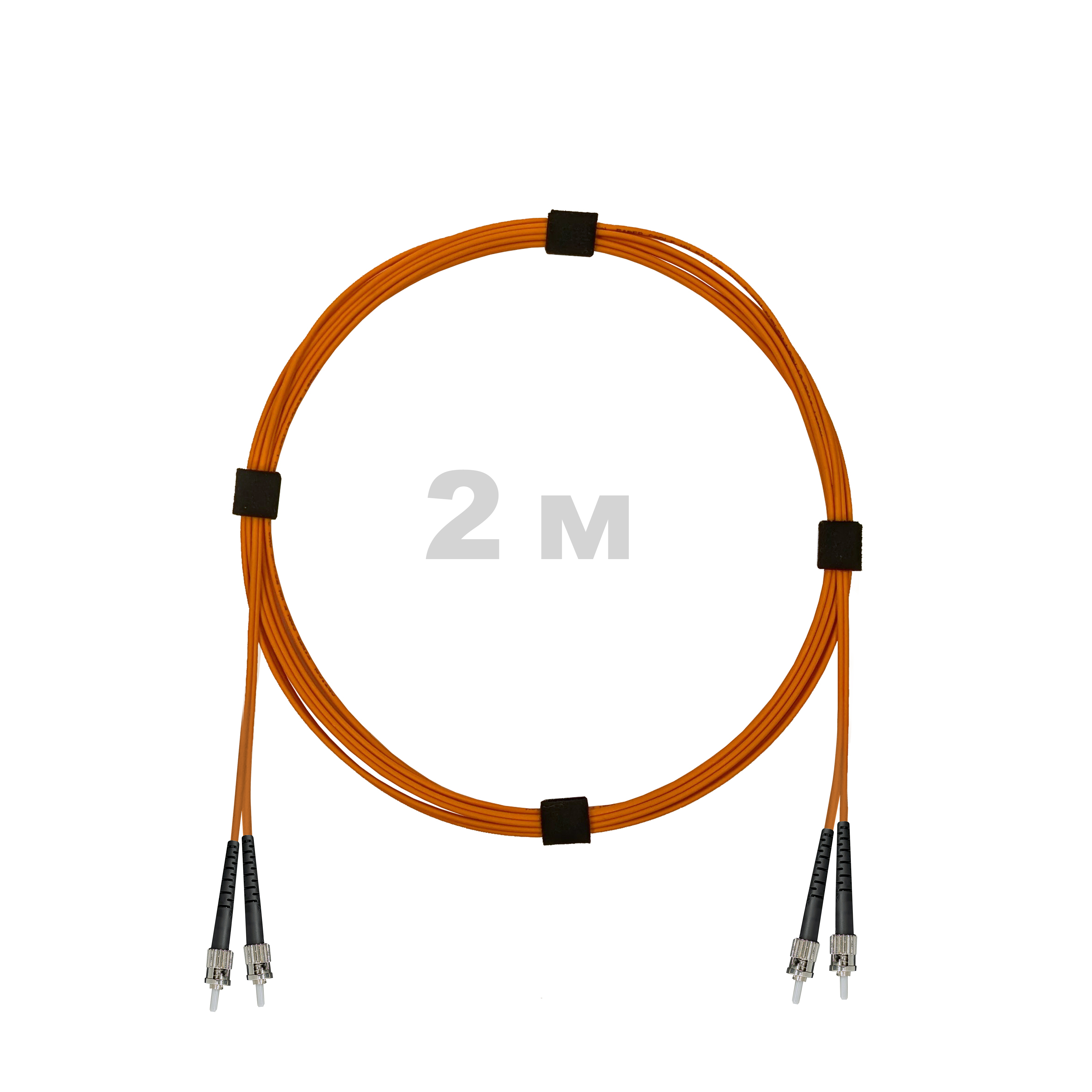 Патч-корд оптический армированный бронированный ST/PC-ST/PC MM (OM2) Duplex 2.0mm LSZH, 2 м.