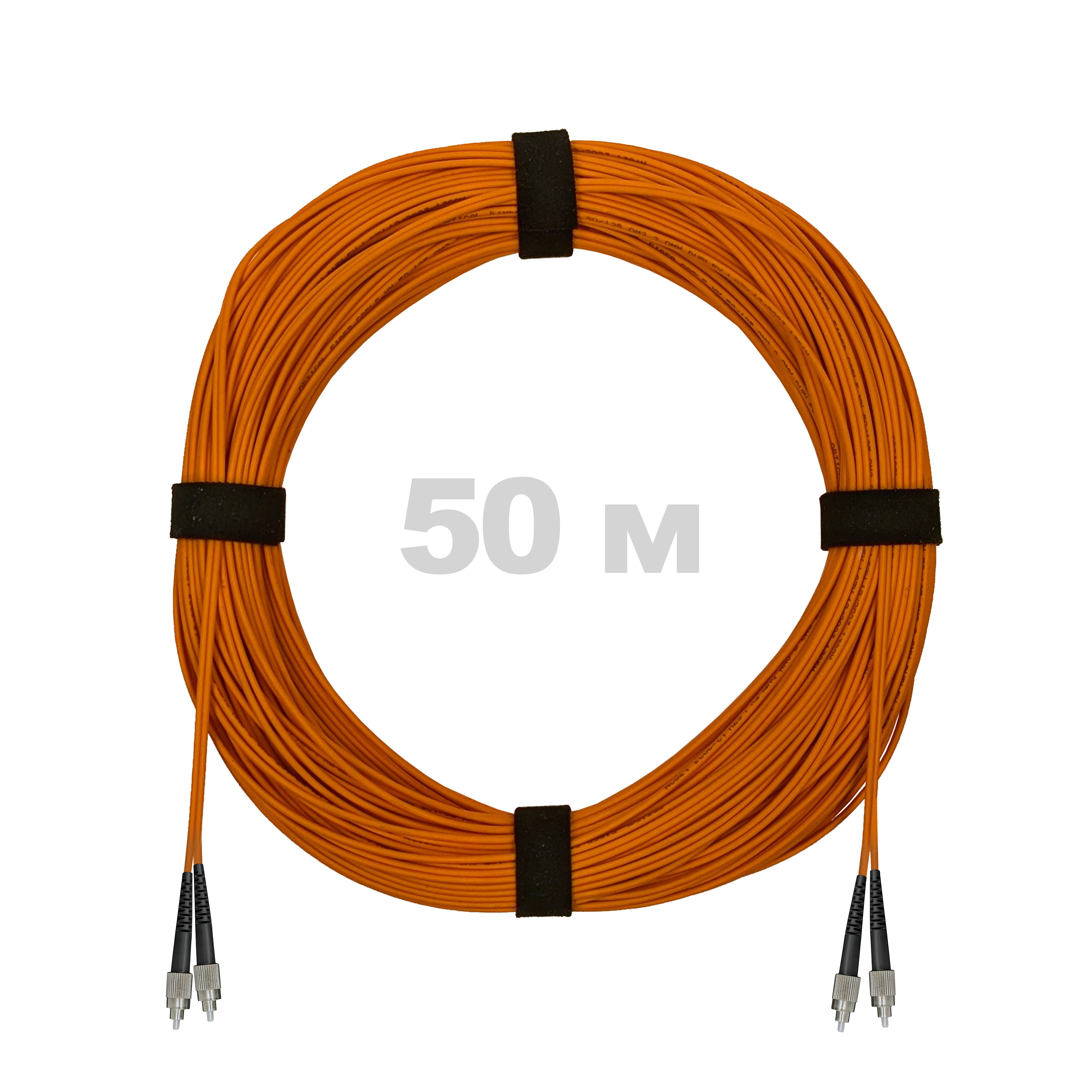 Патч-корд оптический FC/UPC-FC/UPC MM (OM2) 2mm duplex LSZH,  50 м.