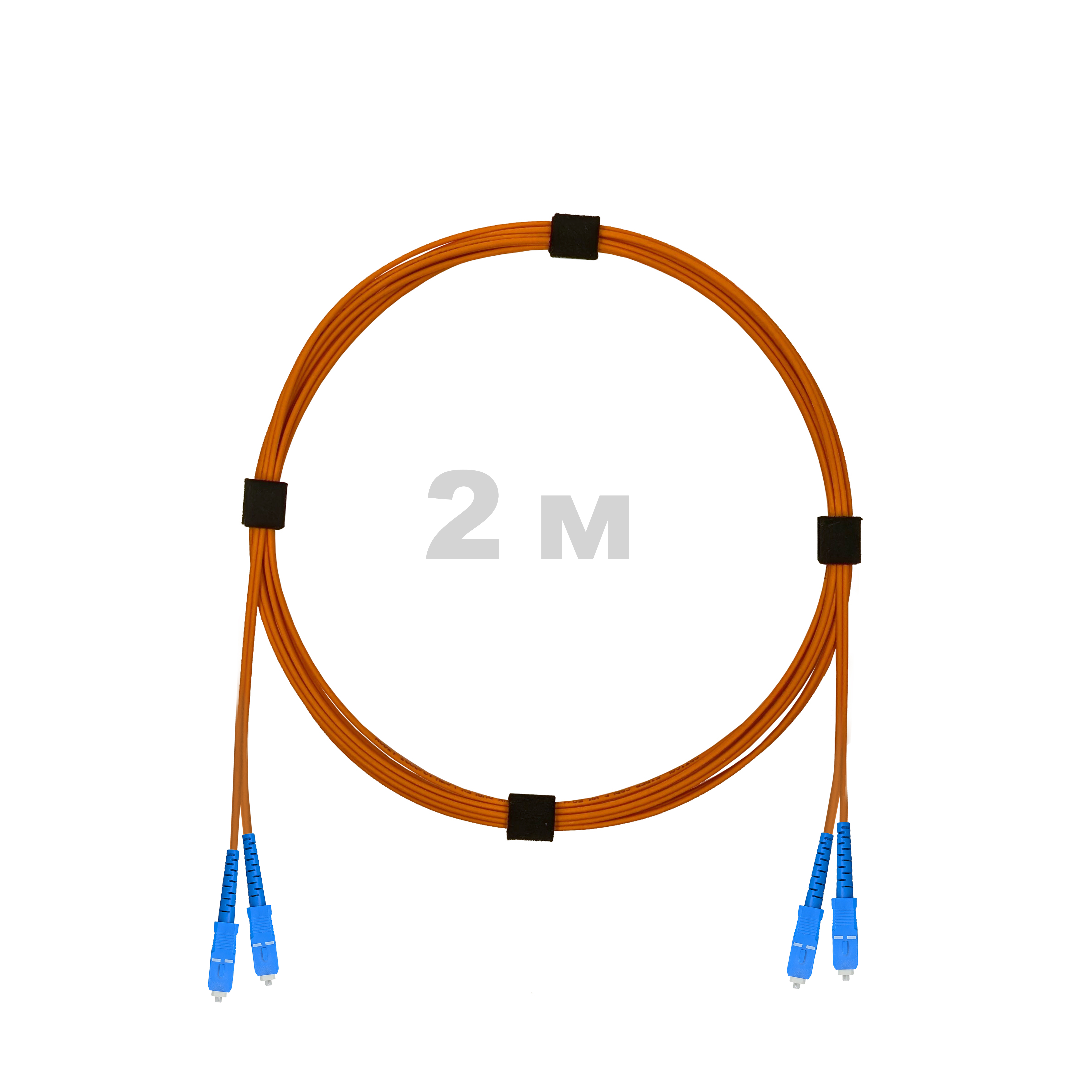 Патч-корд оптический SC/UPC-SC/UPC MM (OM2) 3mm duplex LSZH,  2 м.