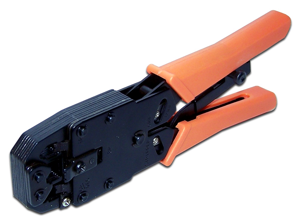 Обжимной инструмент 4P, 6P, 8P, Ratchet, для обжимки кабеля тип HT-2008R с храповым механизмом