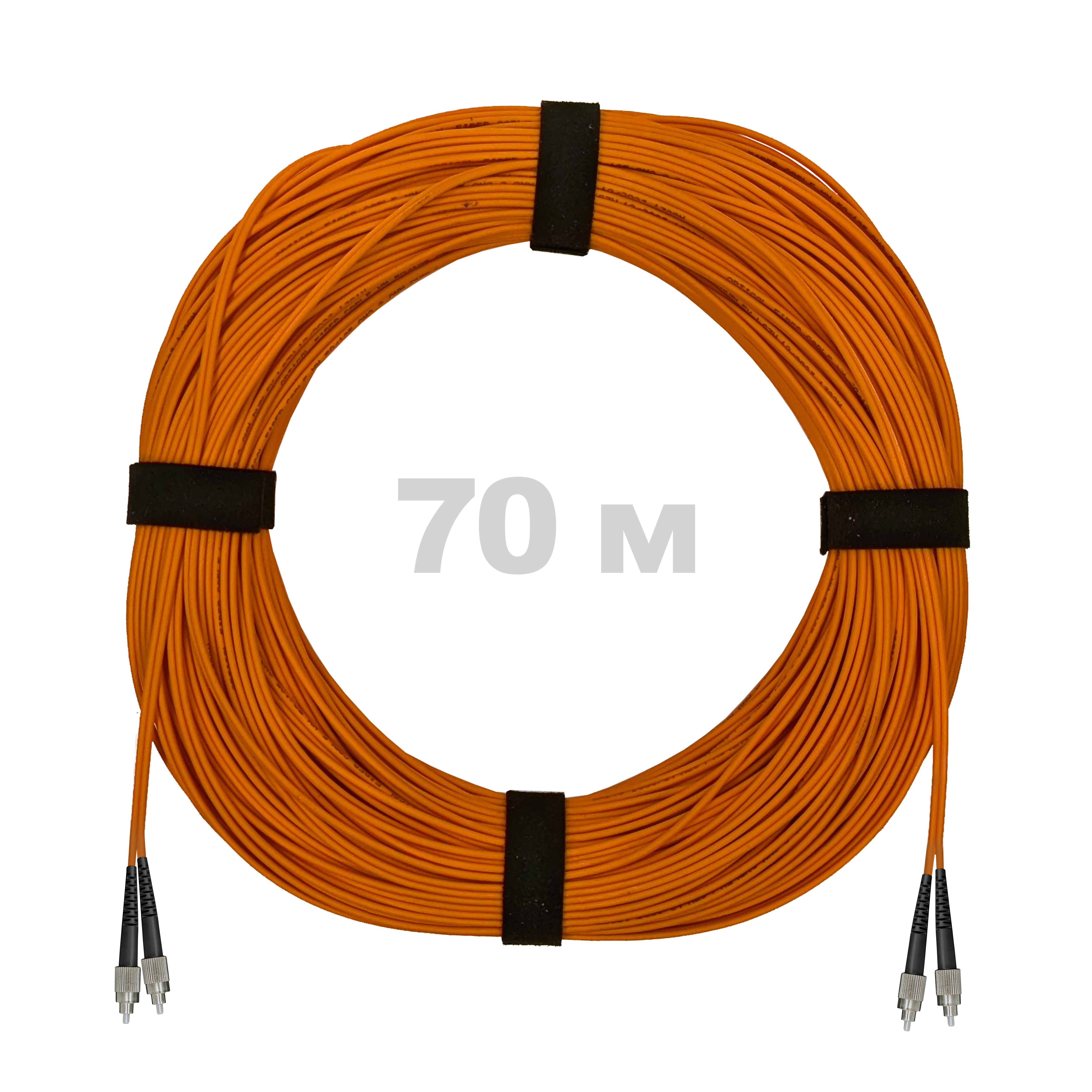 Патч-корд оптический FC/UPC-FC/UPC MM (OM2) 2mm duplex LSZH,  70 м.