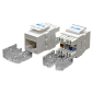Модуль Keystone RJ45, Cat.6, UTP, 180 градусов, белый