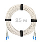 Патч-корд оптический армированный бронированный LC/UPC-LC/UPC SM (G.657A1) Duplex 3.0mm LSZH, ,белый, 25 м.