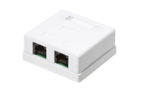 Розетка компьютерная RJ-45(8P8C) категория 5е, двойная, внешняя, DUAL IDC TWIST