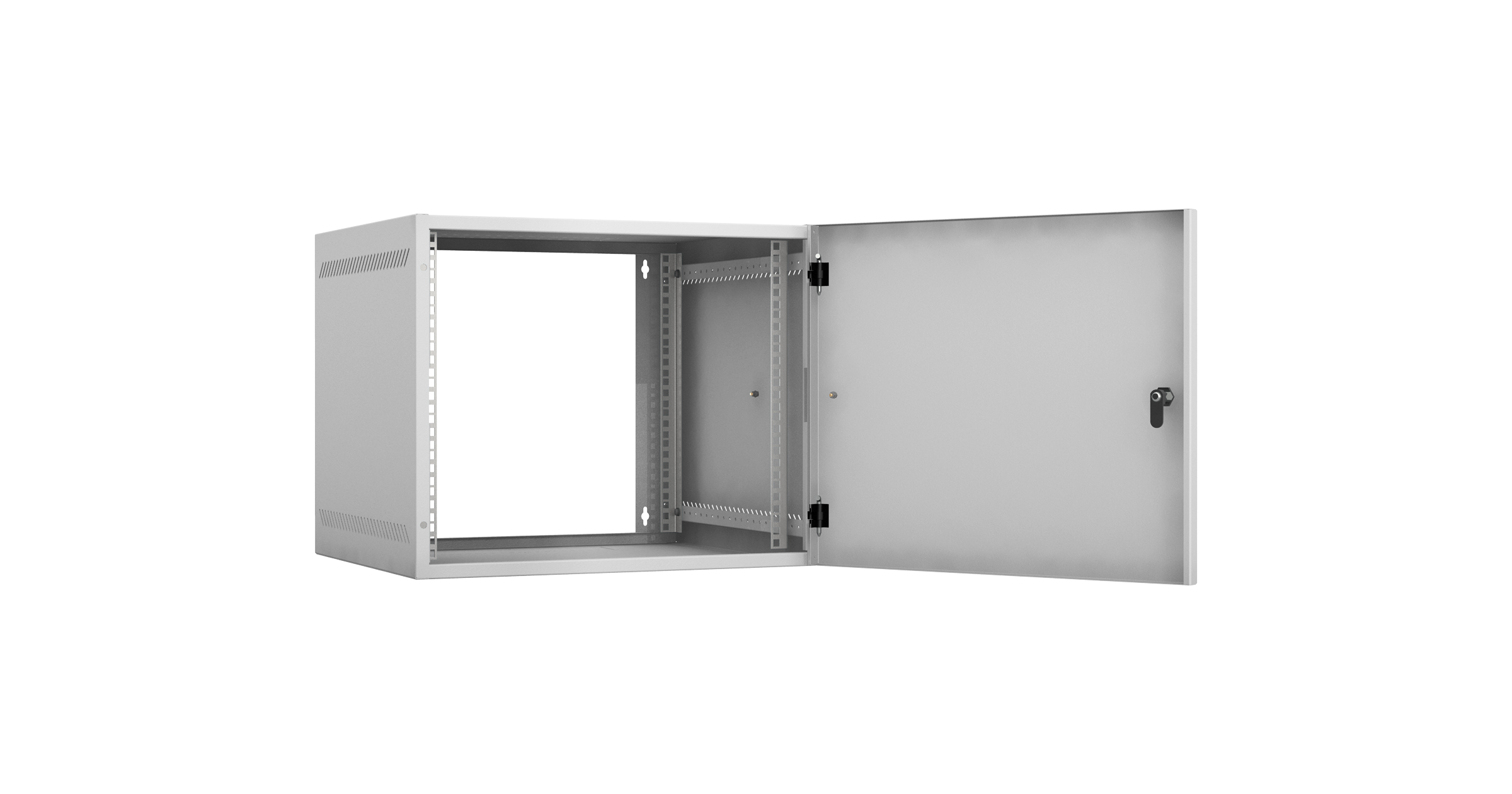 Настенный шкаф 19", 9U, металл, 540х500, серый__