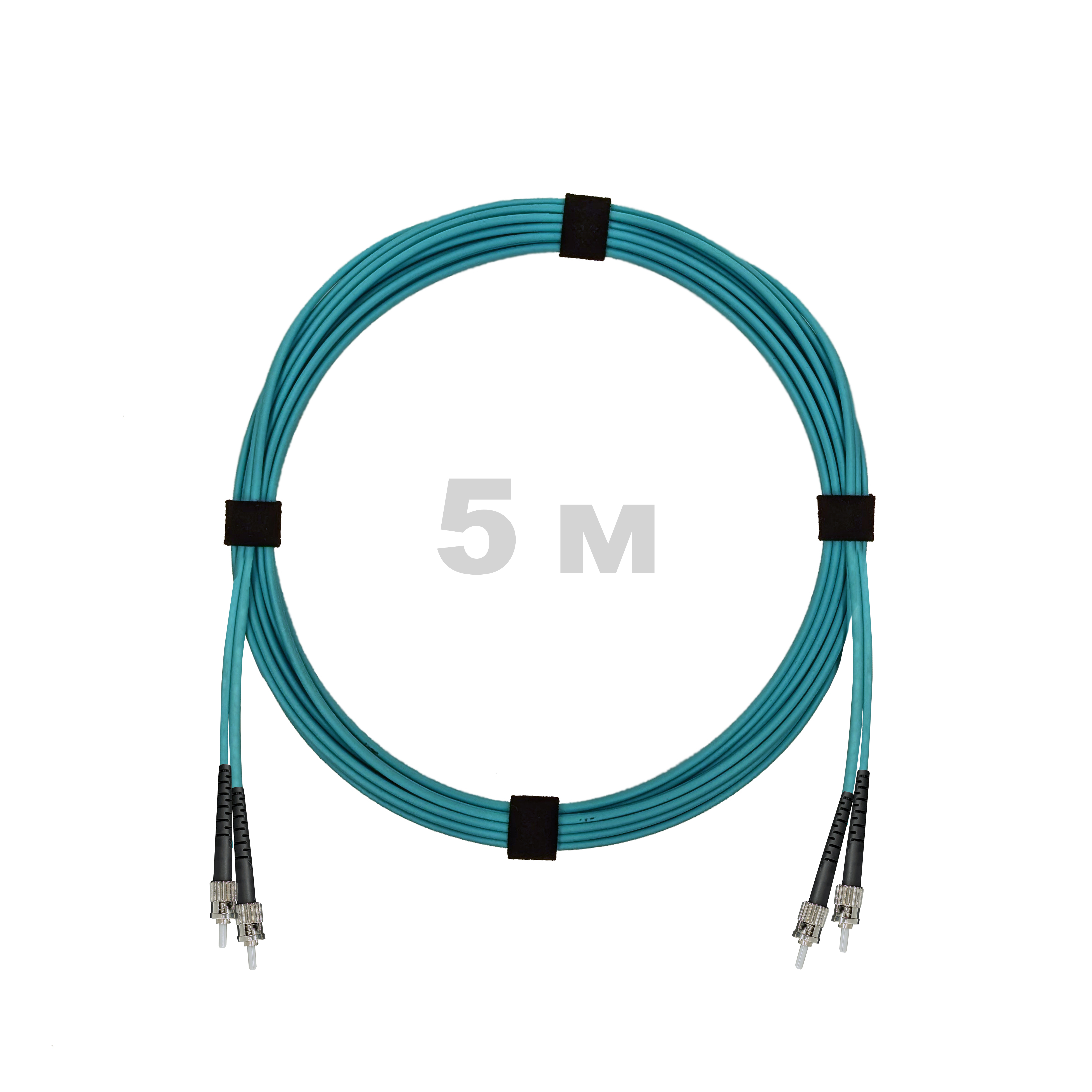 Патч-корд оптический ST/PC-ST/PC MM (OM3) 2mm duplex LSZH,  5 м.