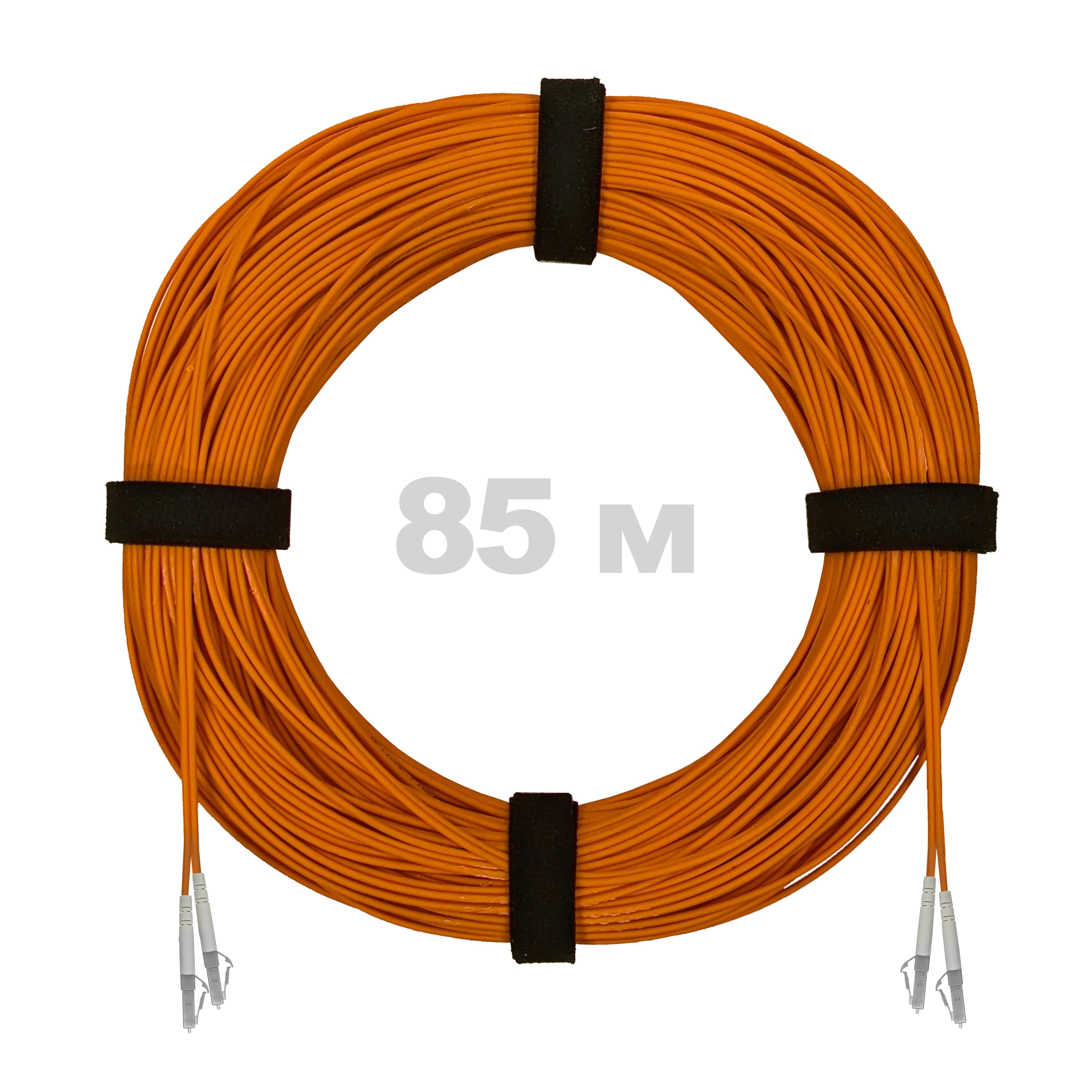 Патч-корд оптический LC/UPC-LC/UPC MM (OM2) 3mm duplex LSZH,  85 м.