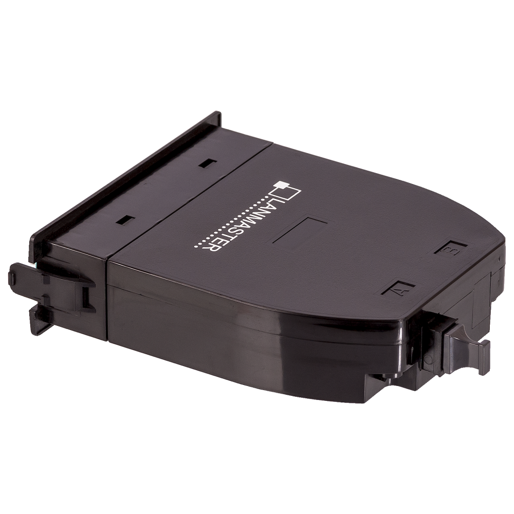 MPO кассета OM3, 12xLC, тип B, низкие потери, черная__