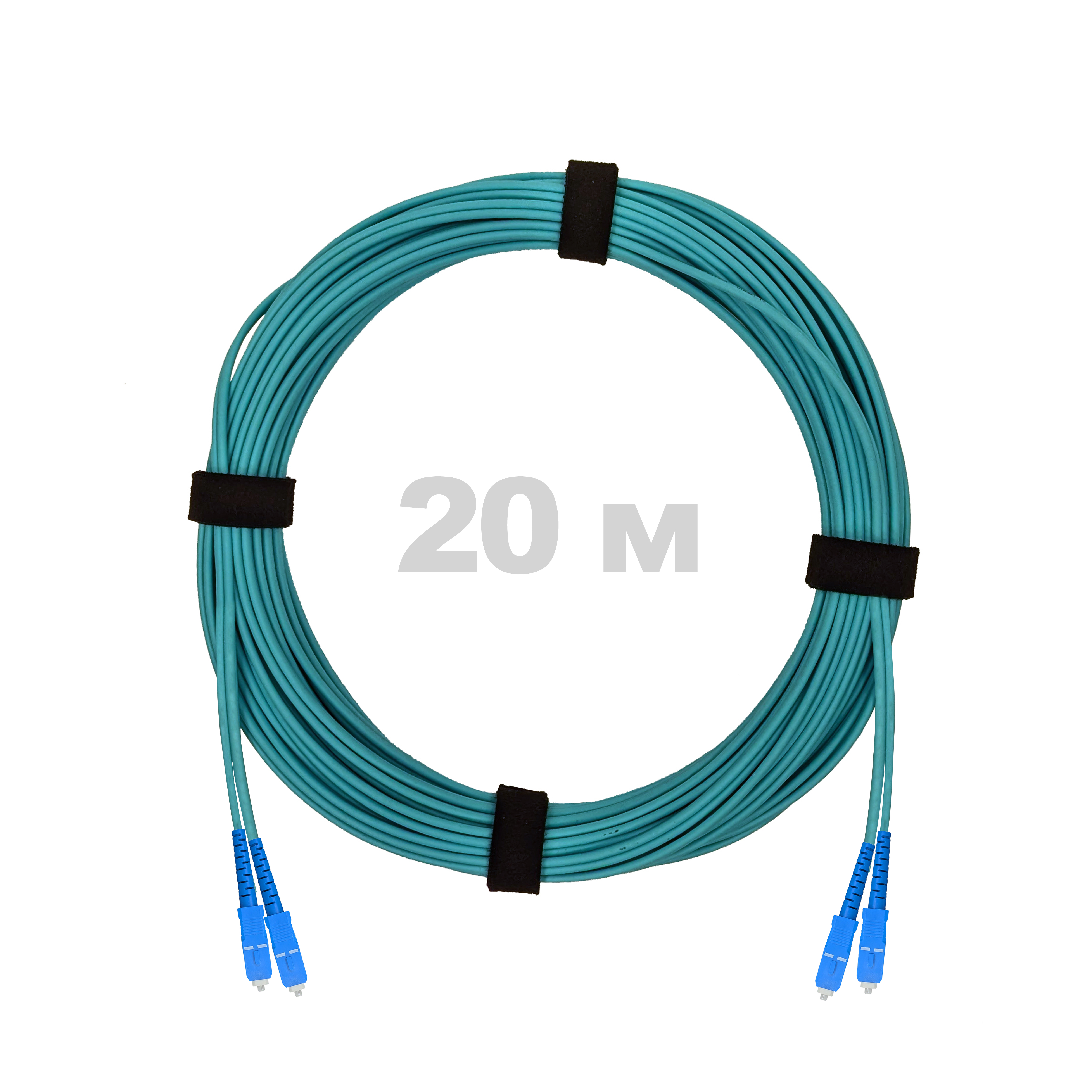 Патч-корд оптический SC/UPC-SC/UPC MM (OM3) 3mm duplex LSZH,  20 м.