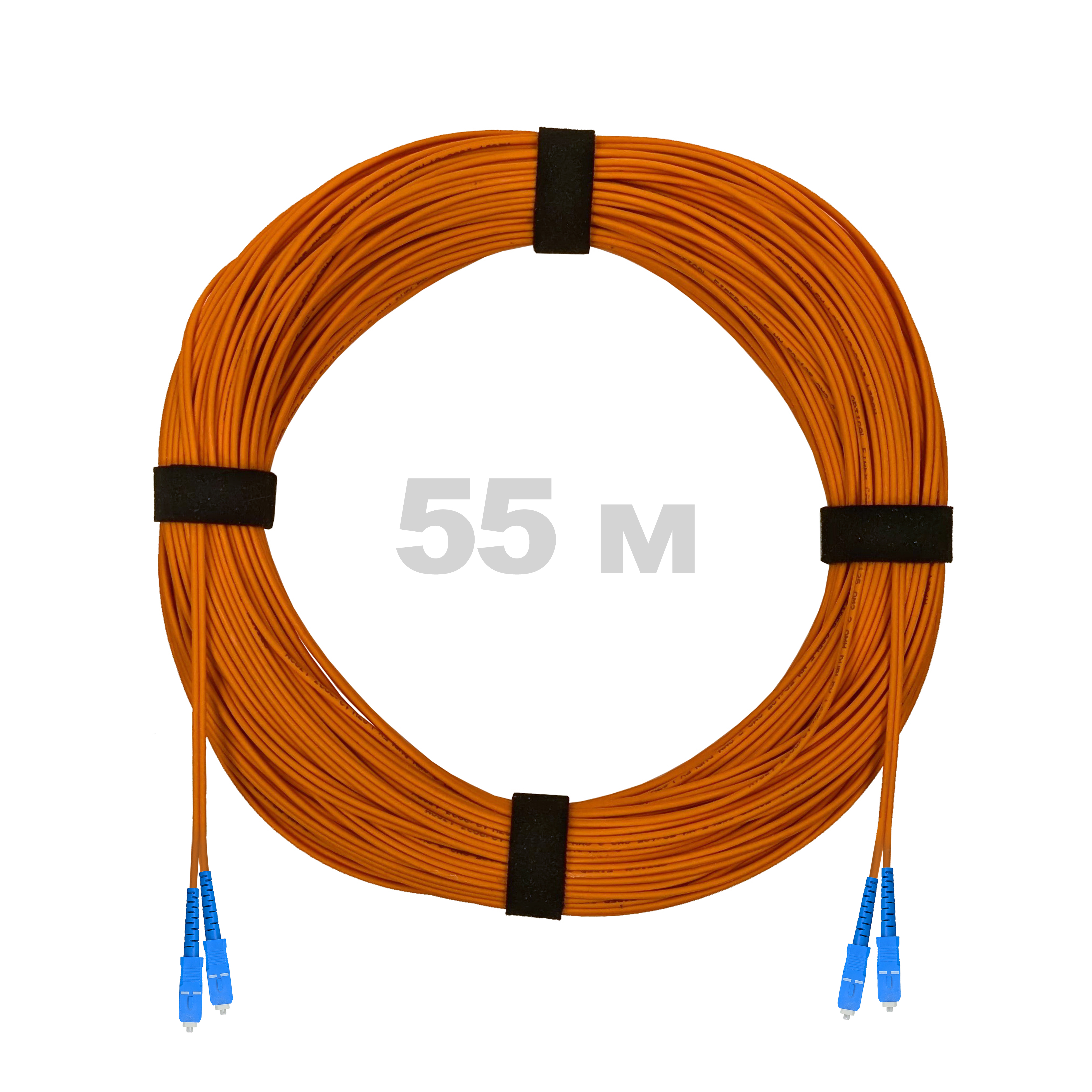 Патч-корд оптический SC/UPC-SC/UPC MM (OM2) 2mm duplex LSZH,  55 м.