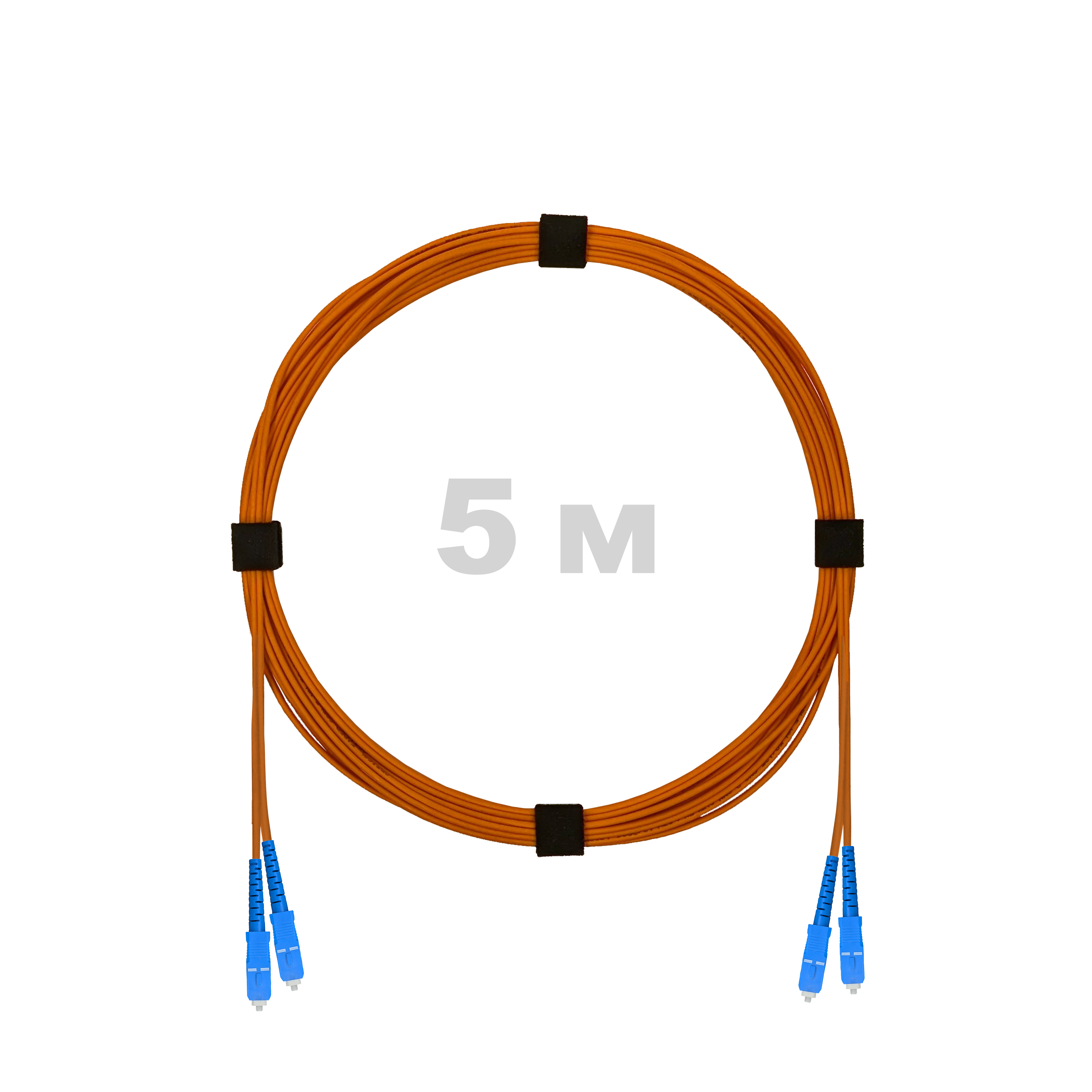 Патч-корд оптический SC/UPC-SC/UPC MM (OM2) 3mm duplex LSZH,  5 м.