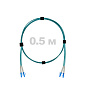 Патч-корд оптический армированный бронированный LC/UPC-LC/UPC MM (OM3) Duplex 2.0mm LSZH, 0.5 м.
