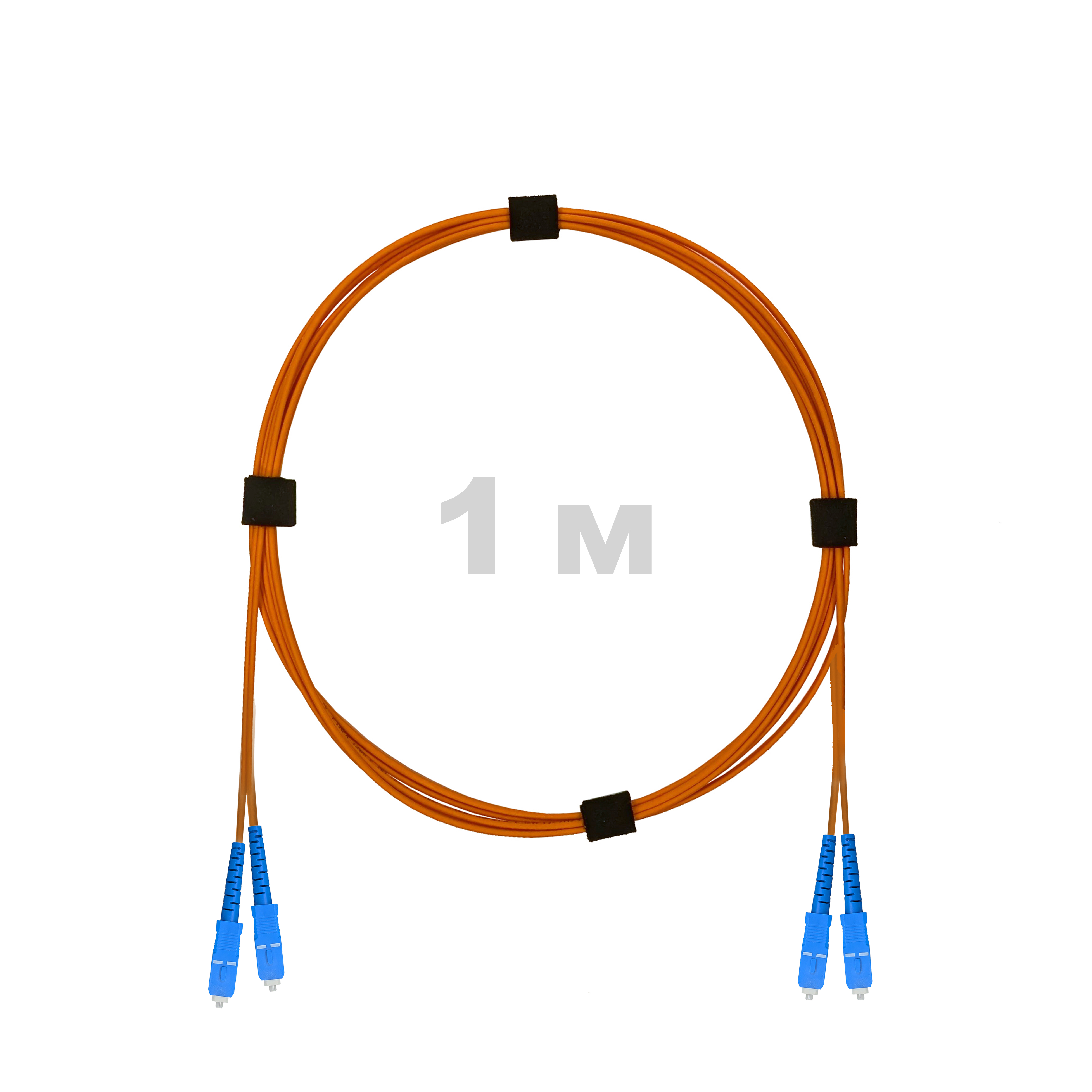 Патч-корд оптический армированный бронированный SC/UPC-SC/UPC MM (OM2) Duplex 3.0mm LSZH, 1 м.