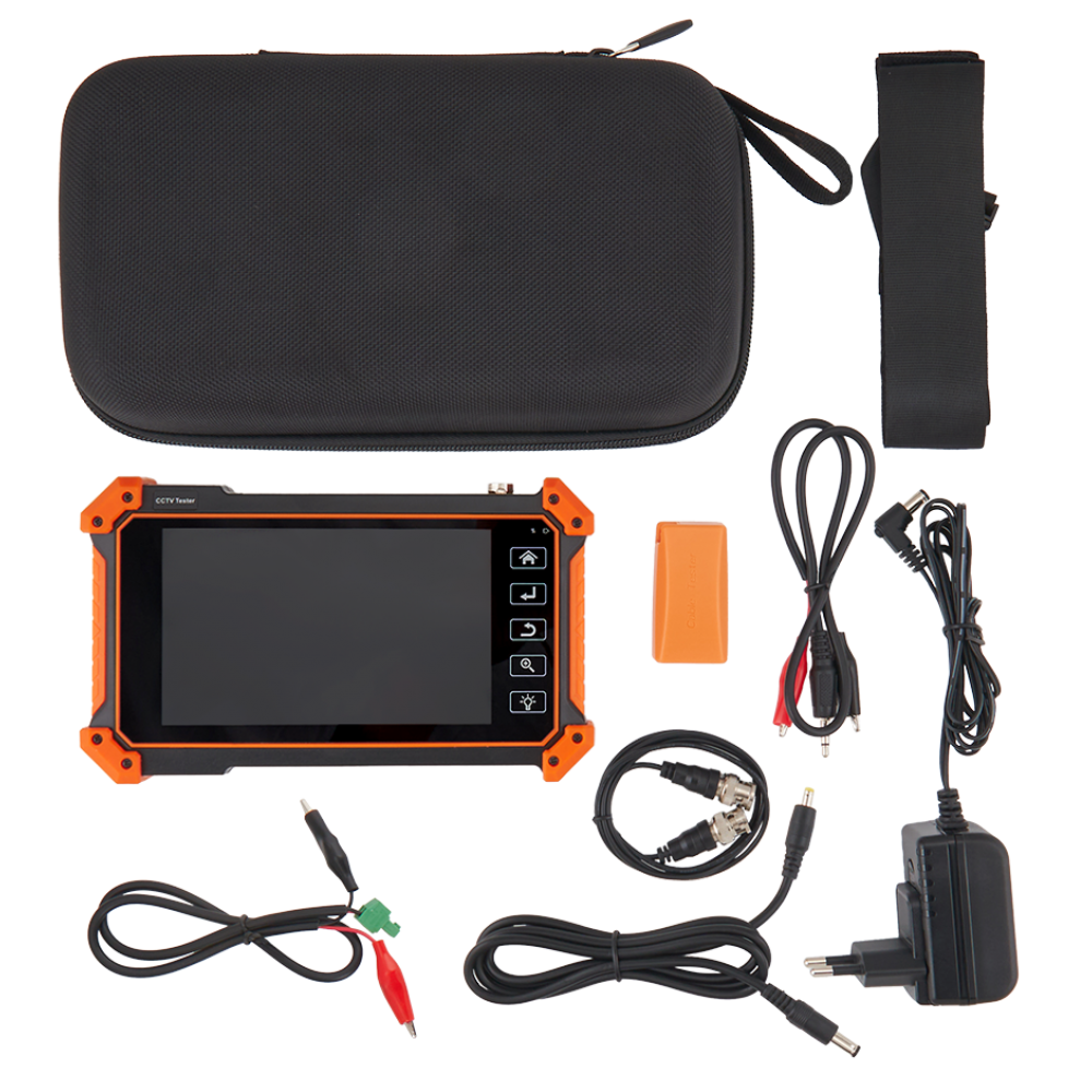 Тестер цифровых и аналоговых систем видеонаблюдения, сенсорный дисплей 5.4" 