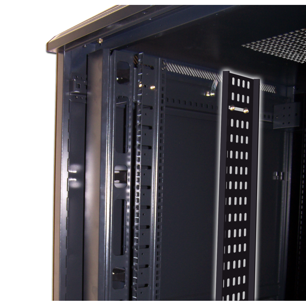 Вертикальный кабельный лоток для шкафов 47U, шириной 100 мм, черный__