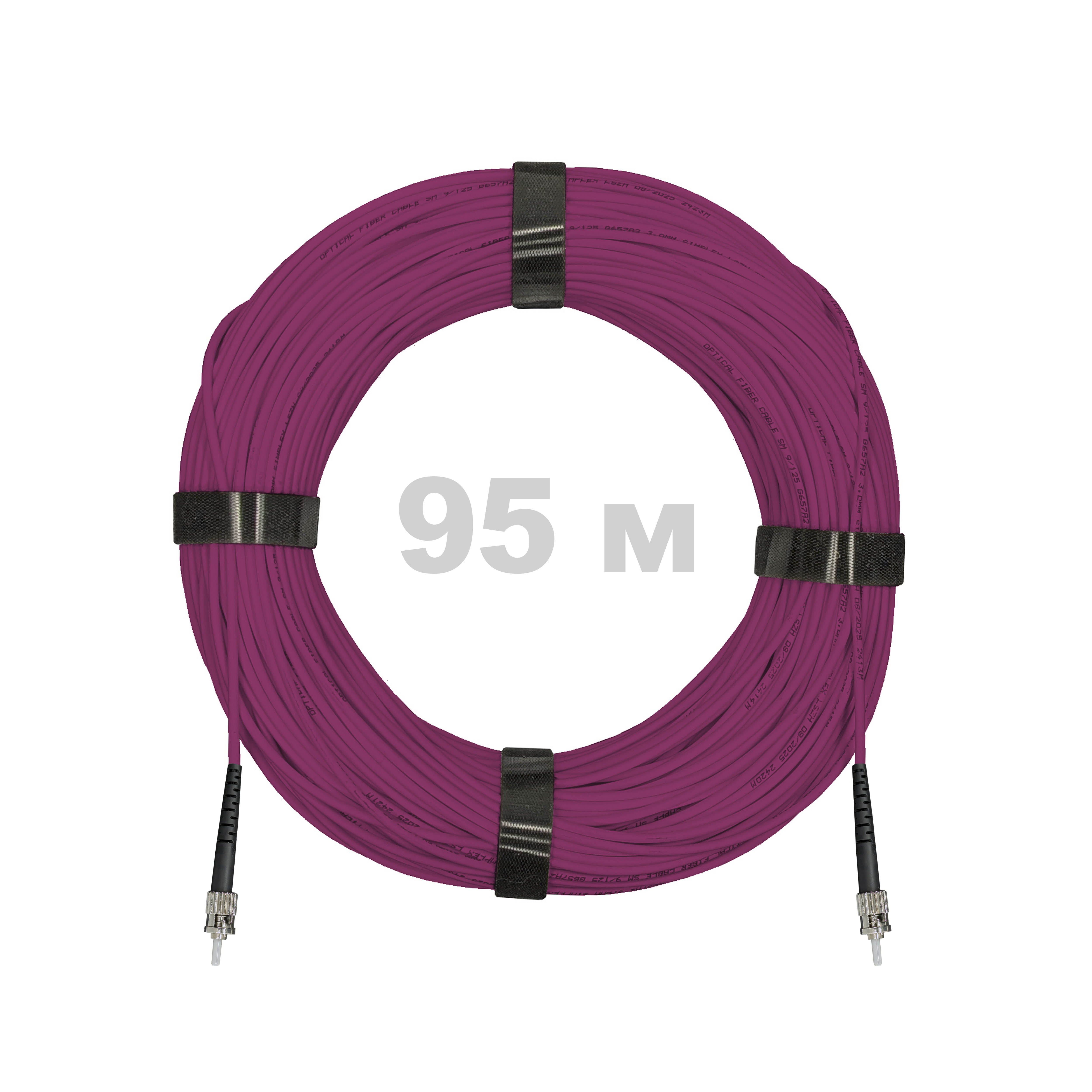 Патч-корд оптический ST/PC-ST/PC MM (OM4) 2mm simplex LSZH,  95 м.