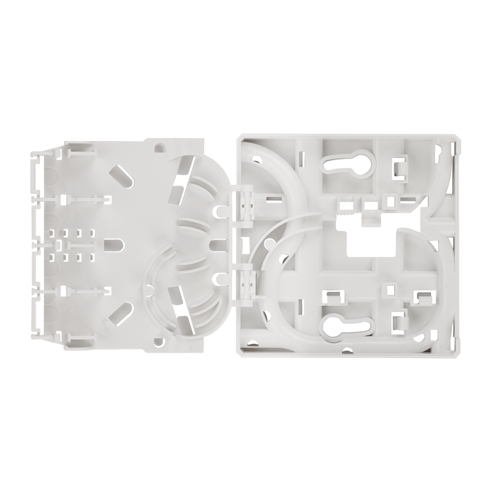 Розетка на DIN-рейку на 4 адаптера SC, белая__