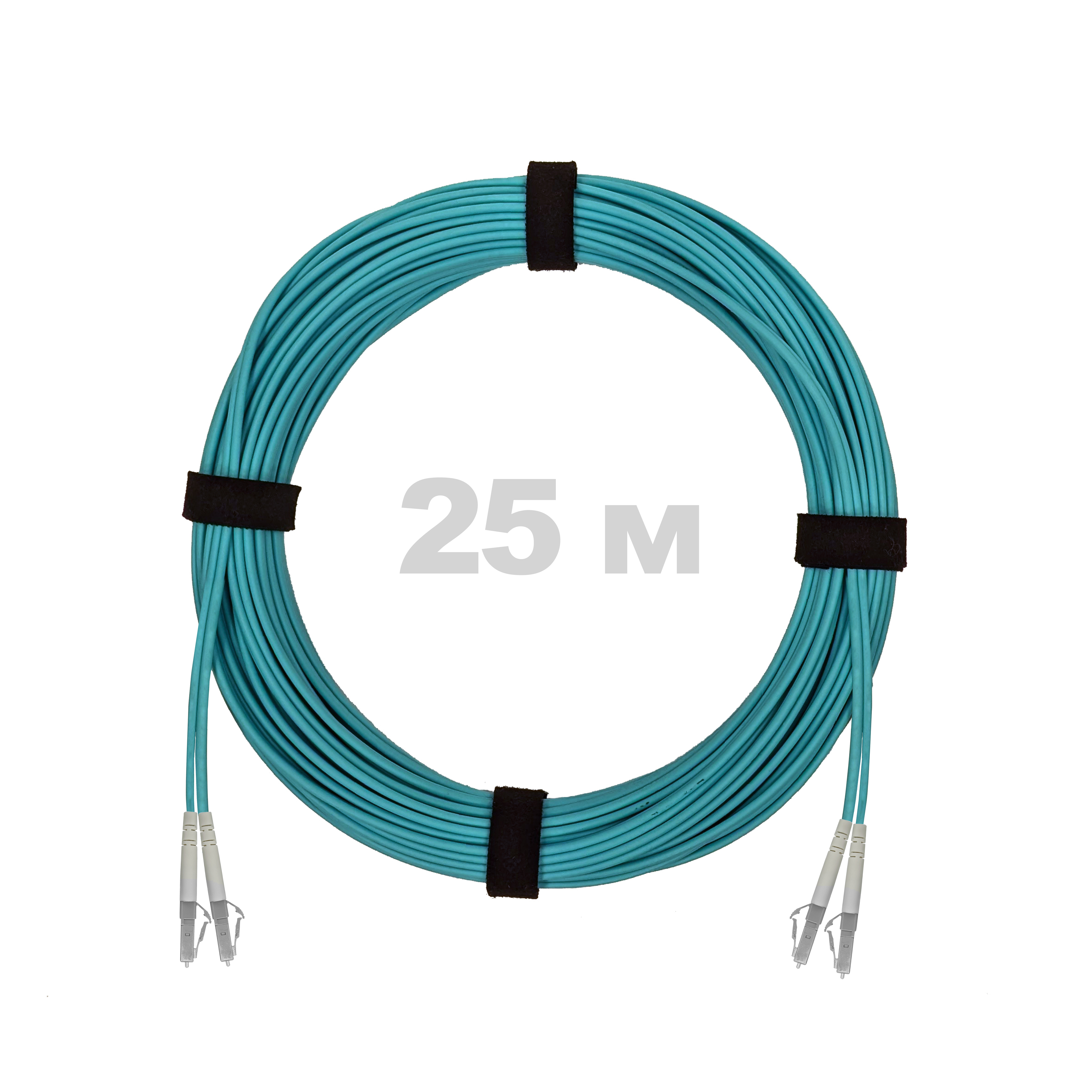 Патч-корд оптический армированный бронированный LC/UPC-LC/UPC MM (OM3) Duplex 2.0mm LSZH, 25 м.