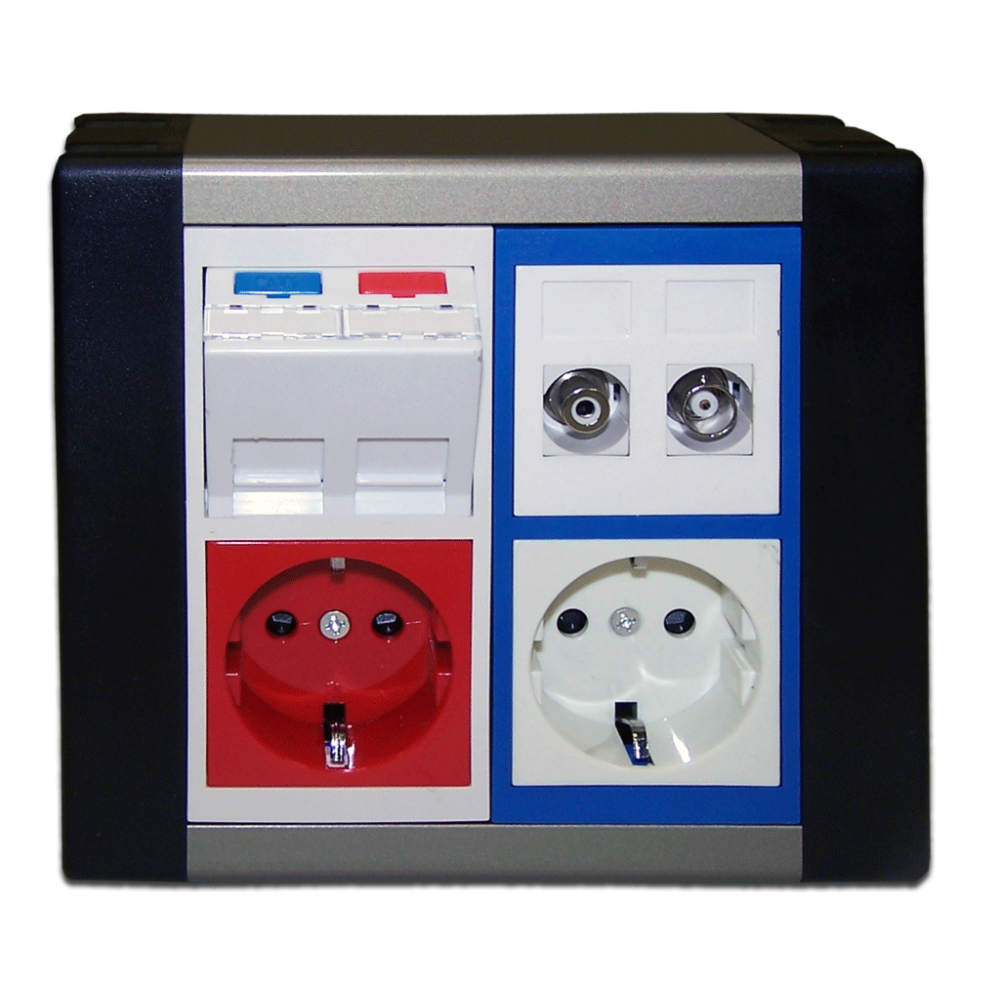 Настенный блок, сдвоенный, на 4 модуля Mosaic 45x45