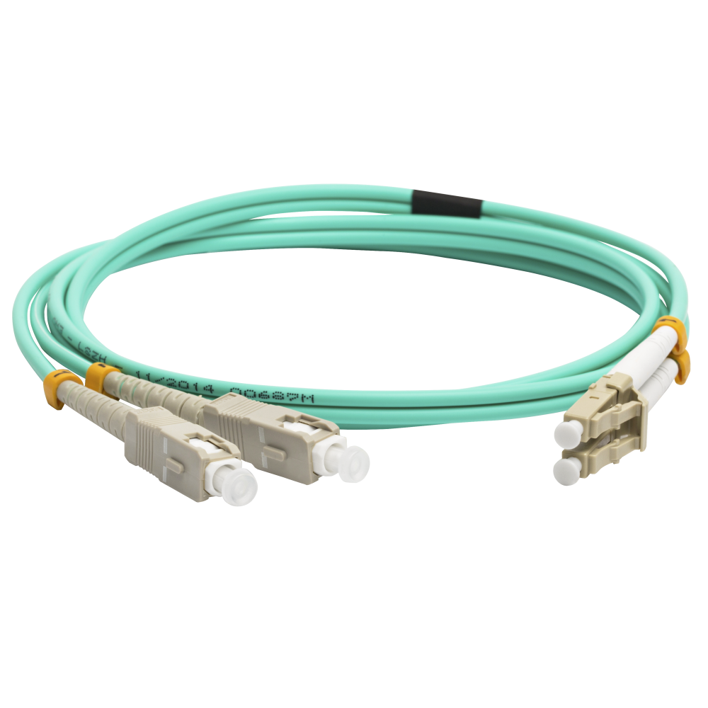 Патч-корд оптический LANMASTER, LSZH, дуплексный, LC/PC-SC/PC, MM 50/125, 0.5 м__