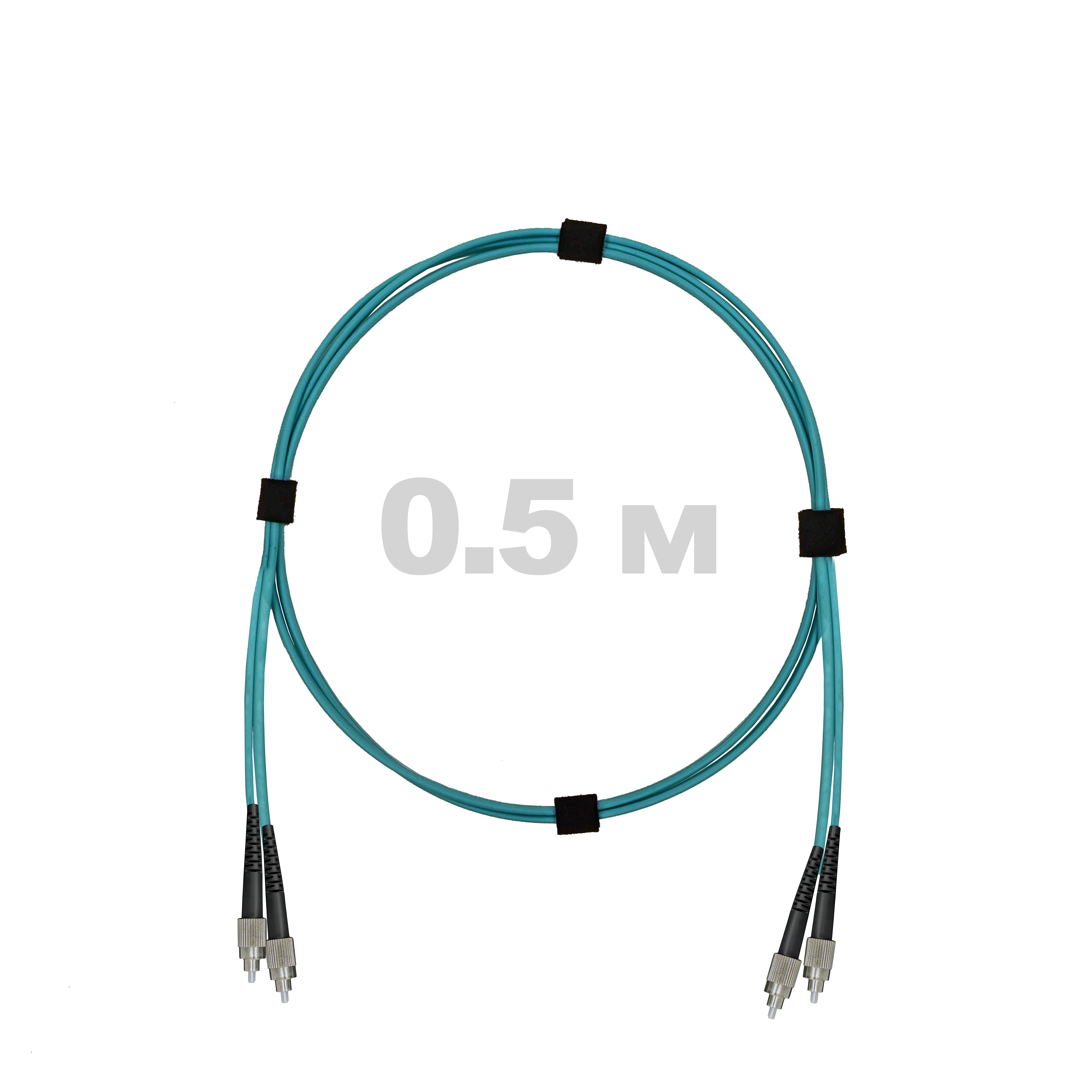 Патч-корд оптический FC/UPC-FC/UPC MM (OM3) 2mm duplex LSZH,  0.5 м.