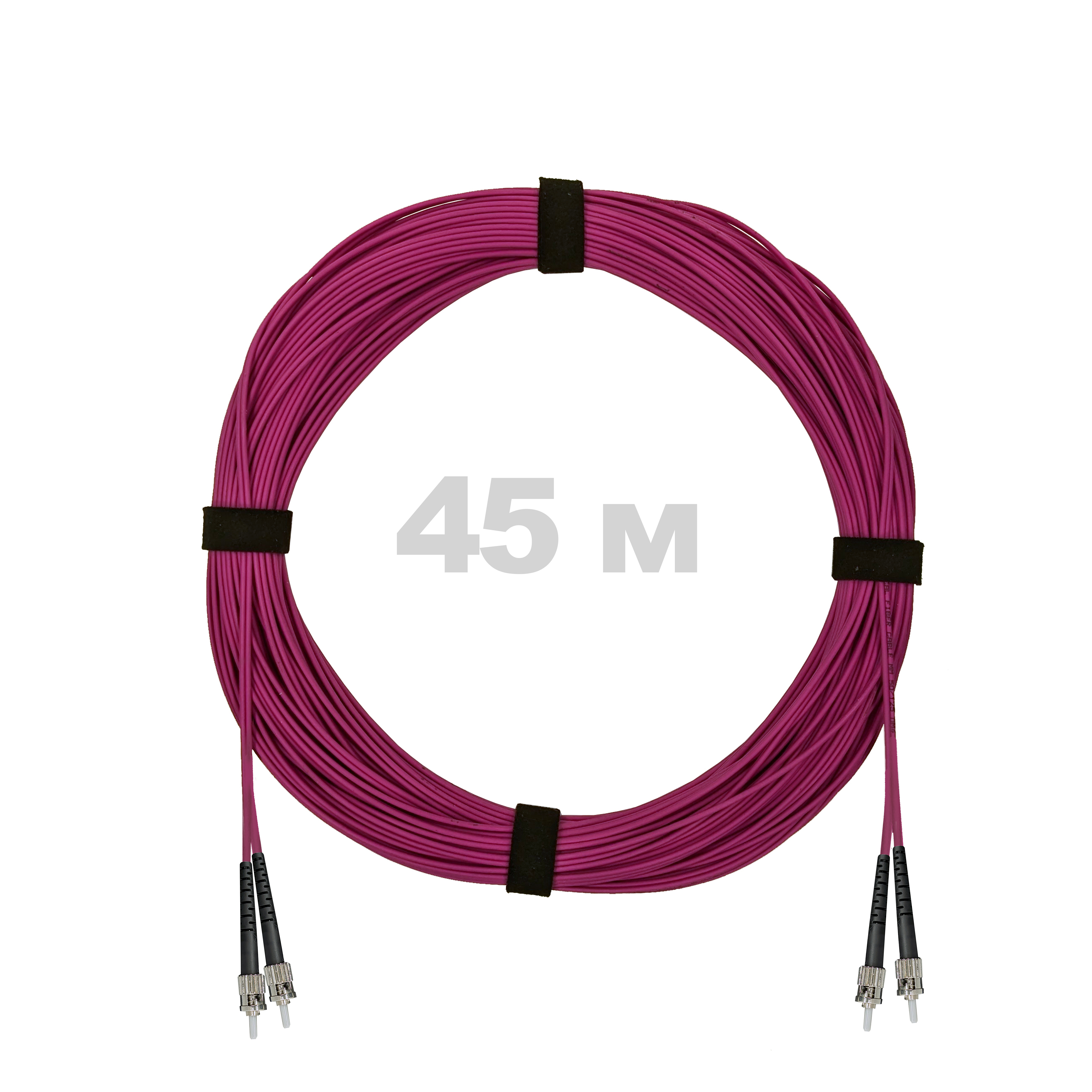 Патч-корд оптический армированный бронированный ST/PC-ST/PC MM (OM4) Duplex 2.0mm LSZH, 45 м.