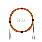 Патч-корд оптический армированный бронированный LC/UPC-LC/UPC MM (OM2) Duplex 3.0mm LSZH, 3 м.