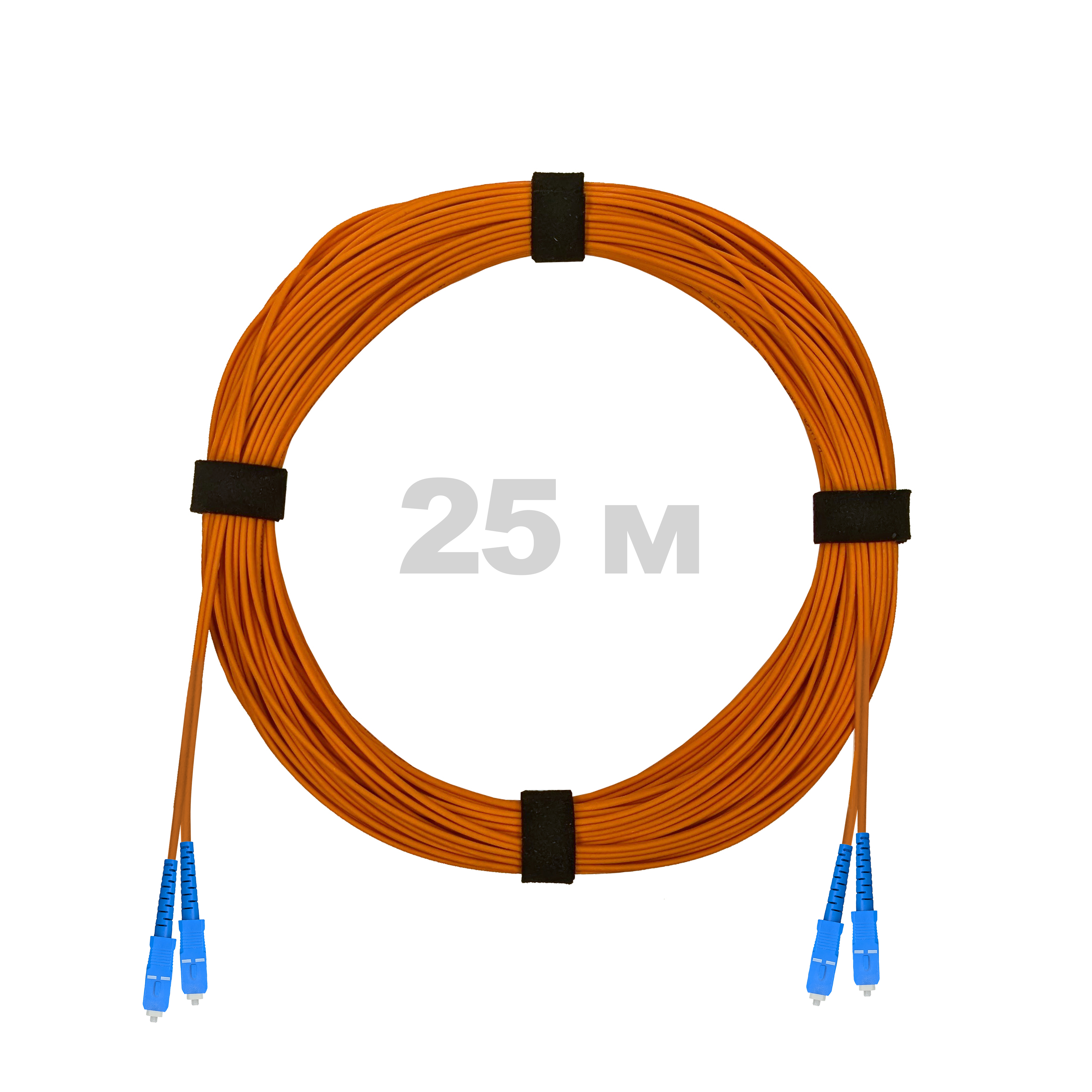 Патч-корд оптический SC/UPC-SC/UPC MM (OM2) 2mm duplex LSZH,  25 м.