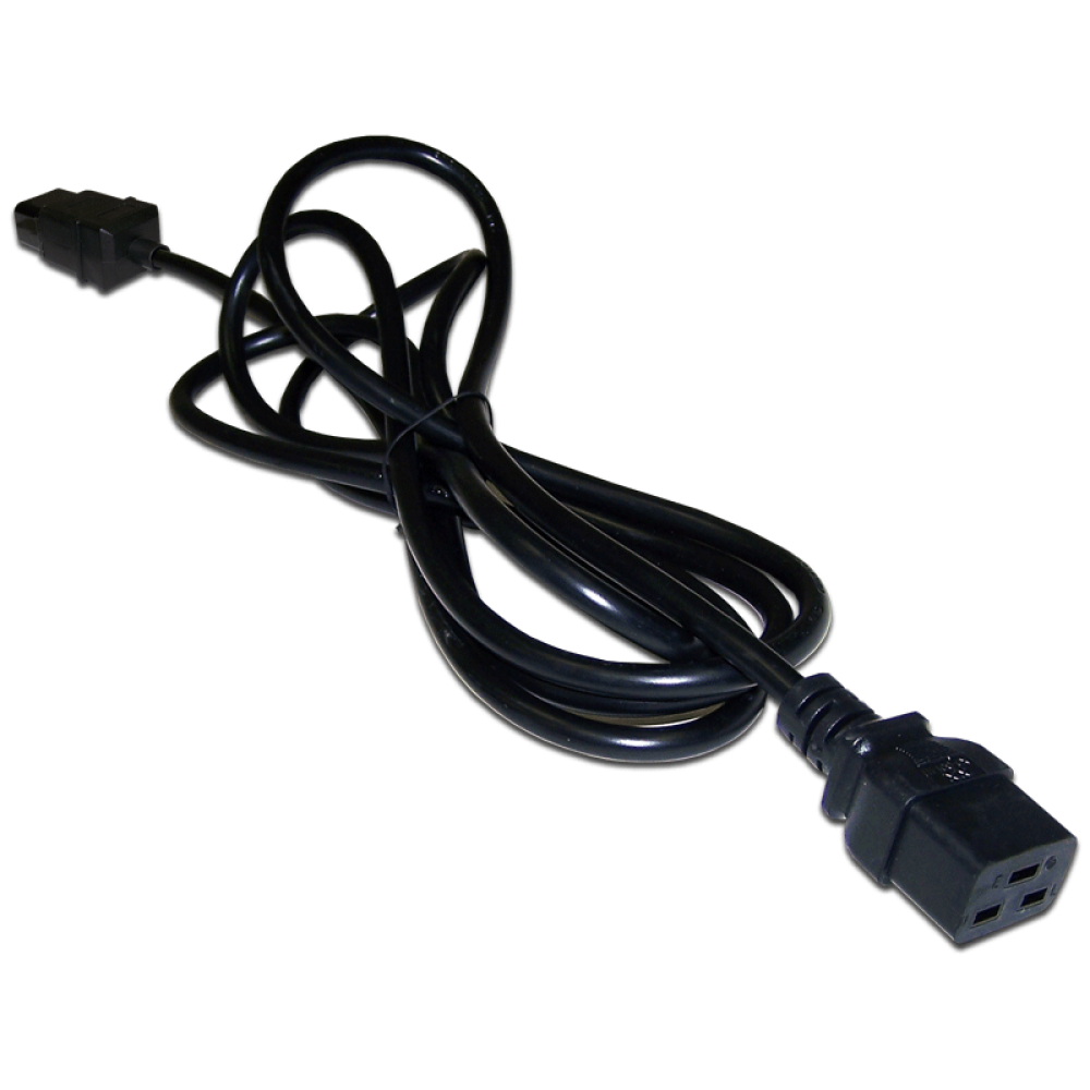 Шнур питания C19-C20, 3х1.5, 220В, 16А, черный, 2 метра