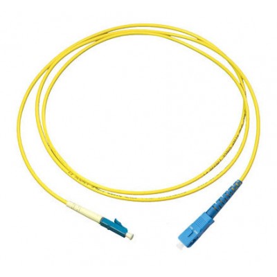 Патч-корд оптический LANMASTER, LSZH, дуплексный, LC/UPC-SC/UPC, SM OS2, 15 м