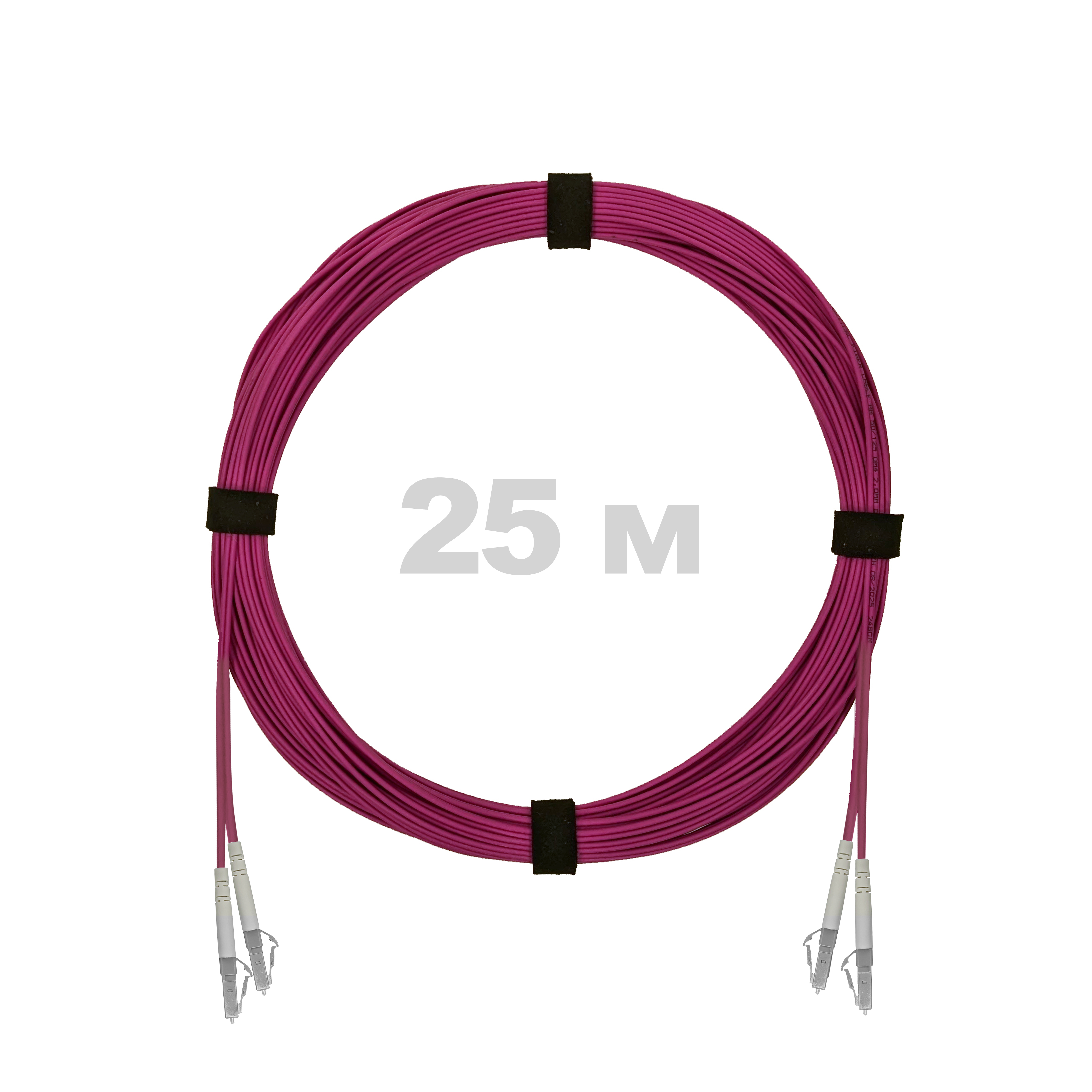 Патч-корд оптический армированный бронированный LC/UPC-LC/UPC MM (OM4) Duplex 3.0mm LSZH, 25 м.