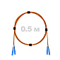 Патч-корд оптический армированный бронированный SC/UPC-SC/UPC MM (OM2) Duplex 2.0mm LSZH, 0.5 м.