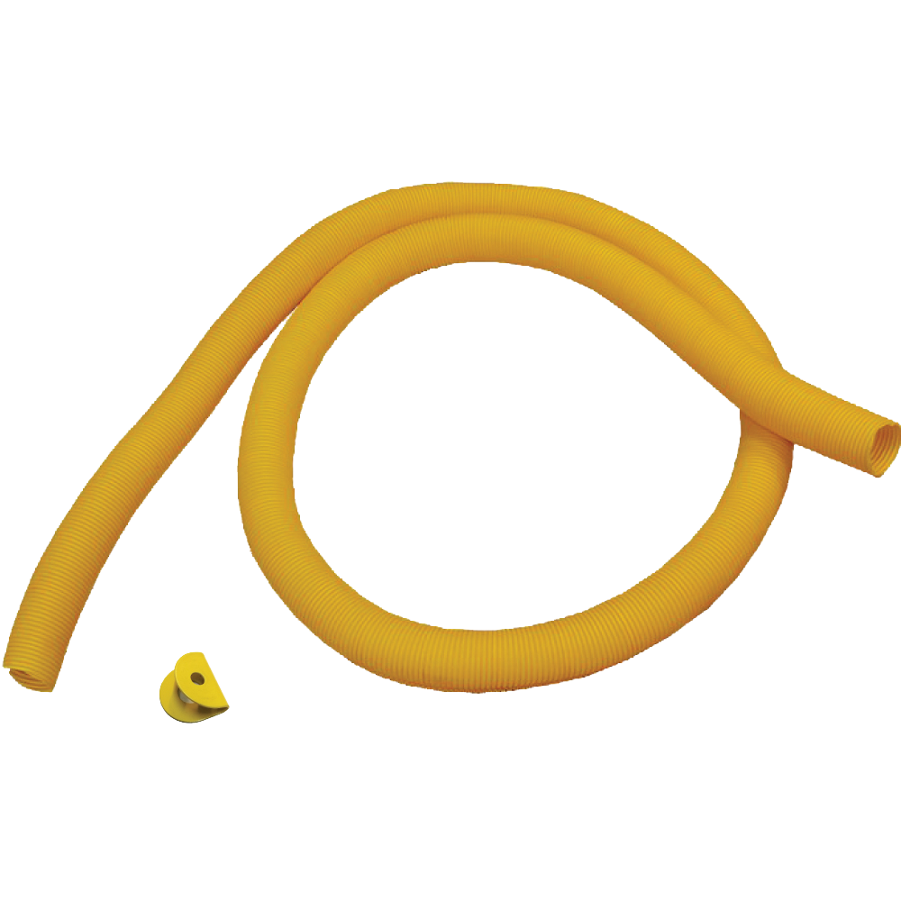 Гофротруба 80 мм для кабельного спуска, с разрезом, 3 метра, желтая
