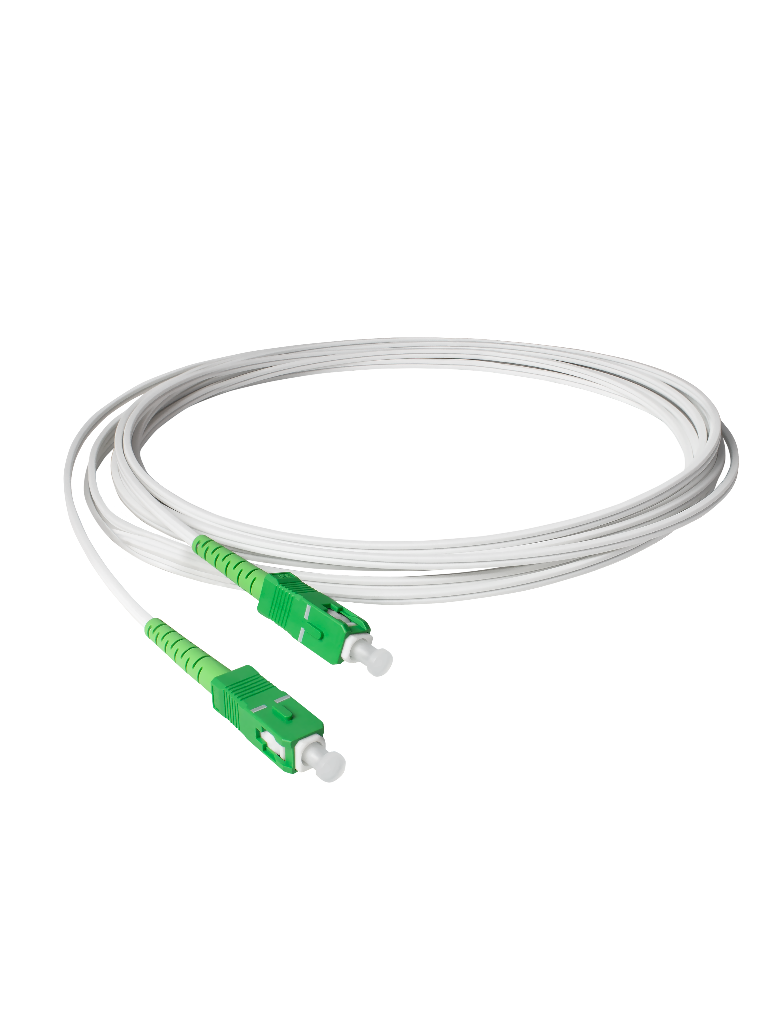 Патч-корд оптический FTTH, диэлектрик FRP, G.657, LSZH, 2x SC/APC, белый 10 м