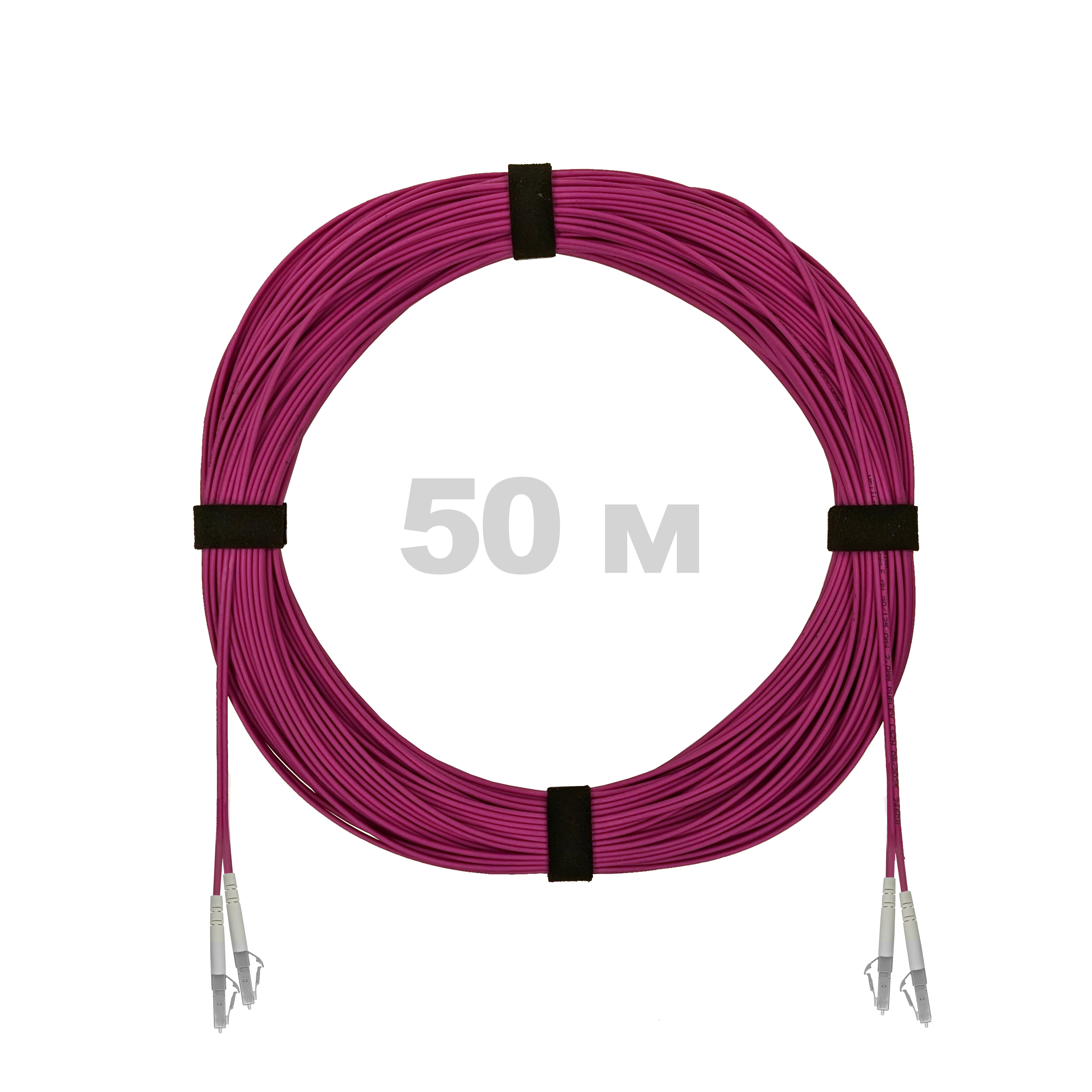 Патч-корд оптический армированный бронированный LC/UPC-LC/UPC MM (OM4) Duplex 3.0mm LSZH, 50 м.