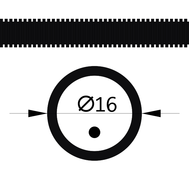 Труба гофрированная ПНД легкая 350 Н безгалогенная (HF) стойкая к ультрафиолету черная с/з д16 (50м/уп)