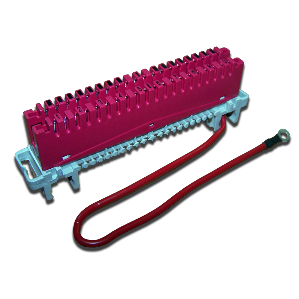 Плинт заземления LSA Profil, 10 пар, маркировка от 0 до 9