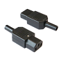 Вилка IEC 60320 C13, 10A, 250V, разборная, черная