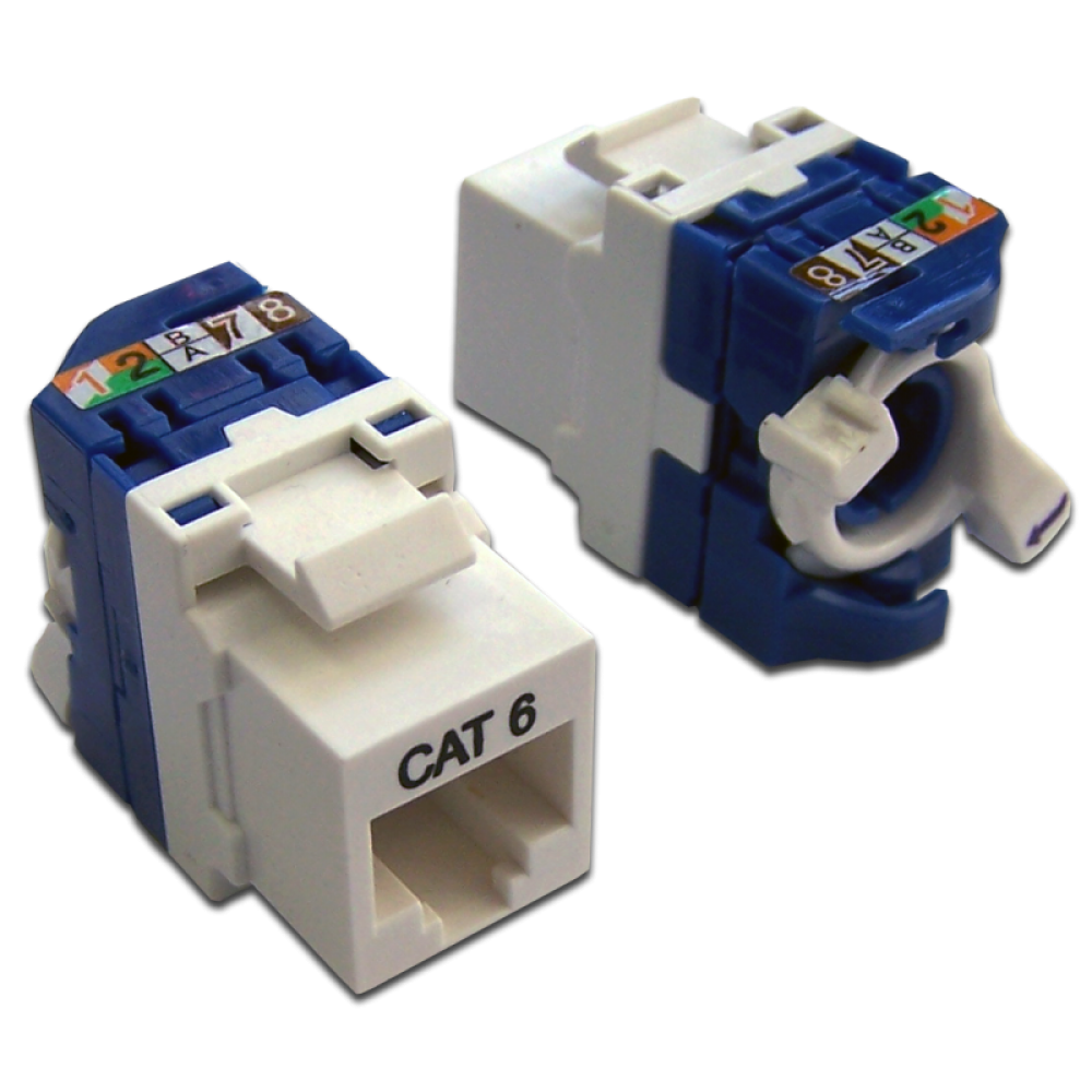 Модуль Keystone Tooless, RJ-45, кат.6, UTP, 180 градусов, белый