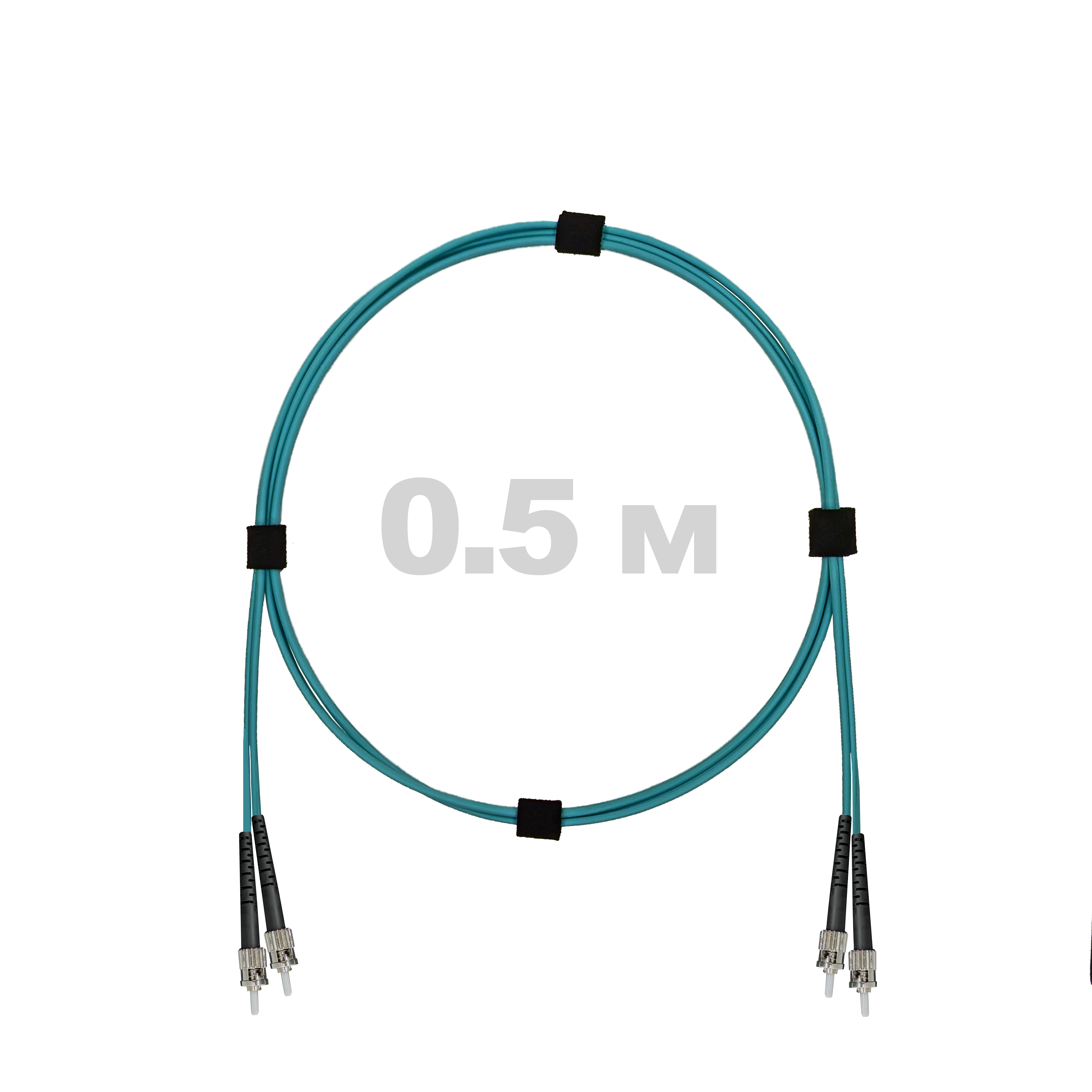 Патч-корд оптический армированный бронированный ST/PC-ST/PC MM (OM3) Duplex 3.0mm LSZH, 0.5 м.