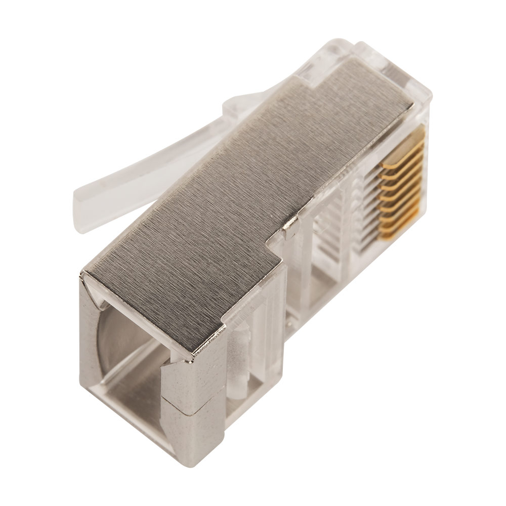 Коннектор RJ45 тип EZ, 8P8C, STP, Cat.5e, универсальный, покрытие 50 микрон,100 шт.__