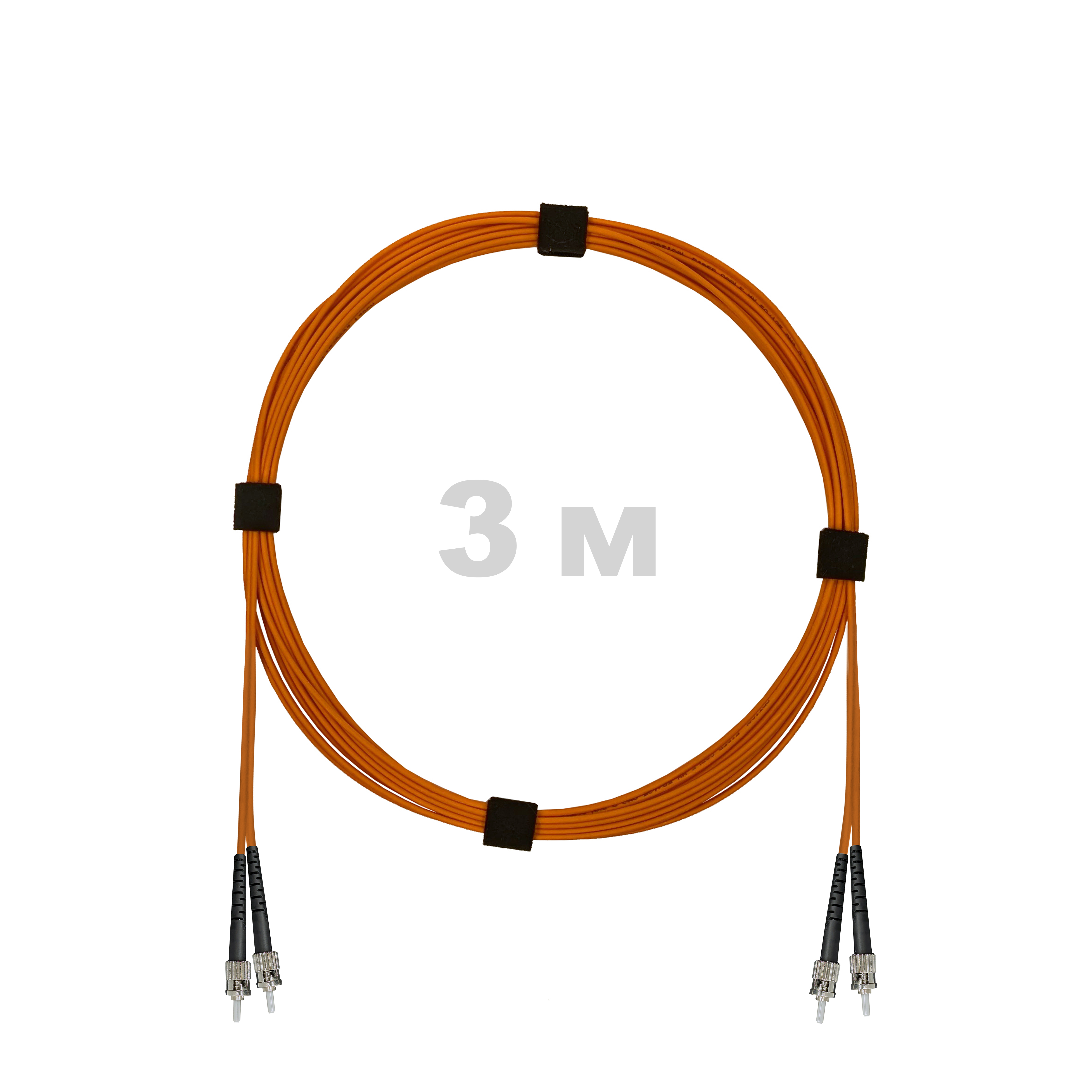Патч-корд оптический армированный бронированный ST/PC-ST/PC MM (OM2) Duplex 2.0mm LSZH, 3 м.