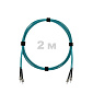 Патч-корд оптический ST/PC-ST/PC MM (OM3) 3mm duplex LSZH,  2 м.