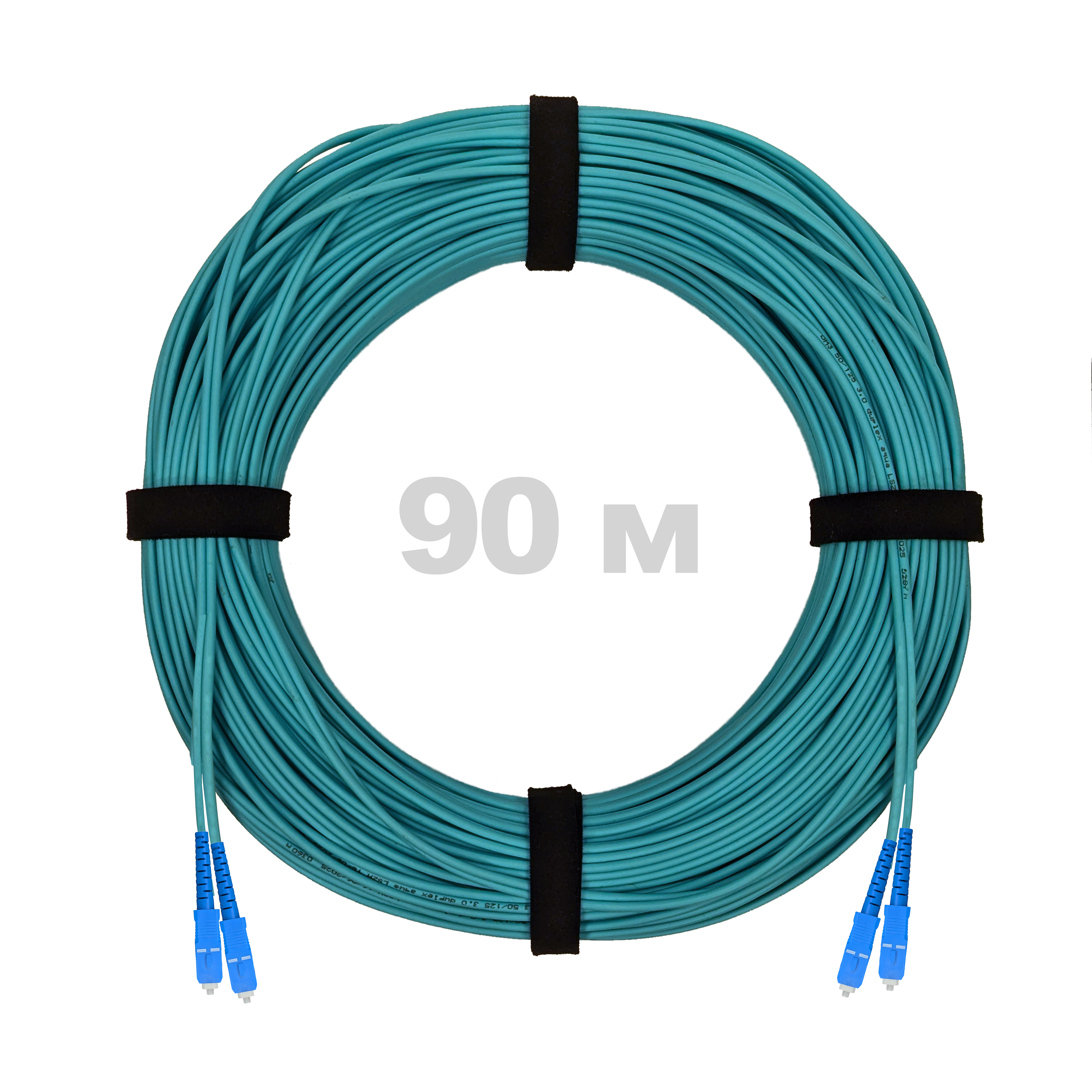 Патч-корд оптический SC/UPC-SC/UPC MM (OM3) 2mm duplex LSZH,  90 м.