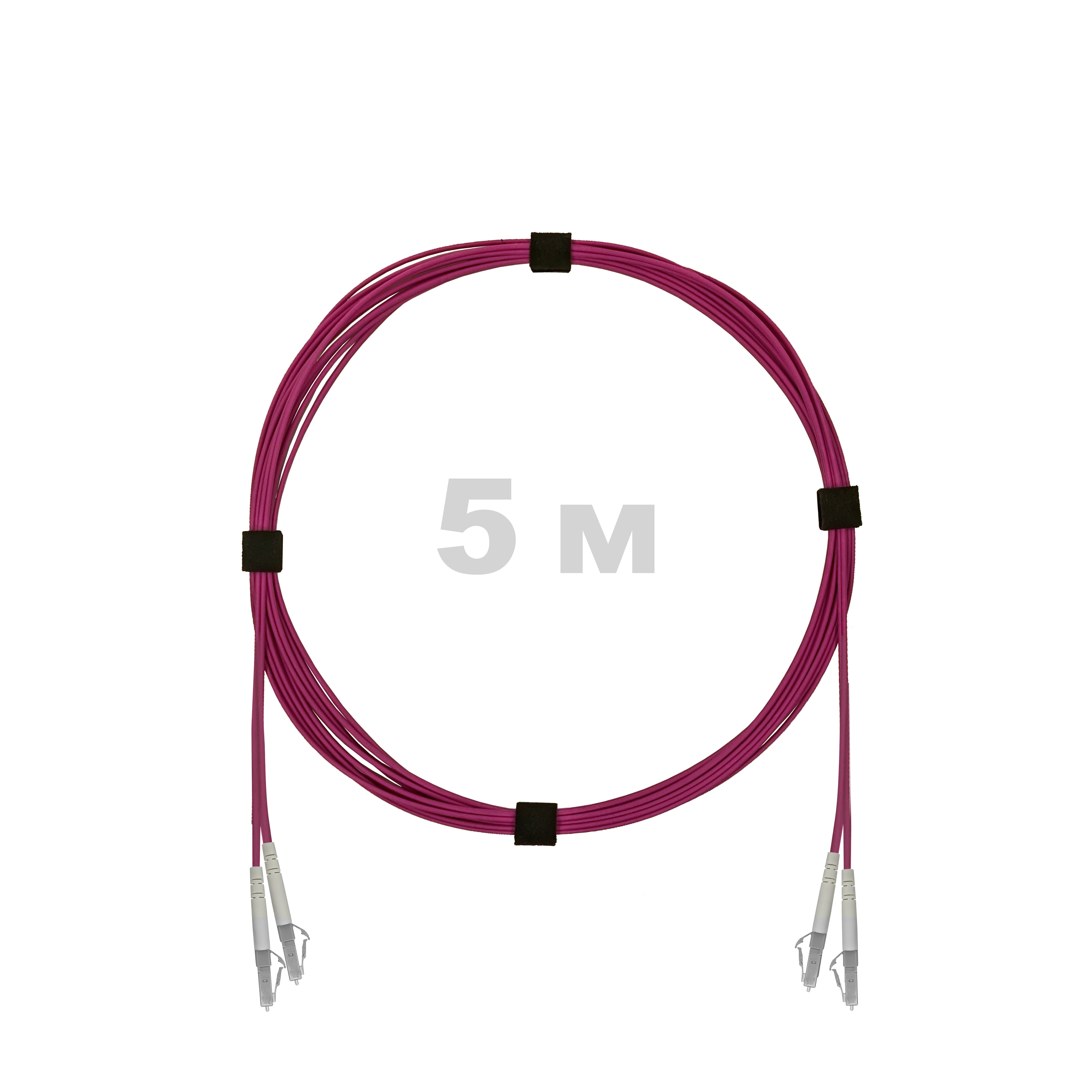 Патч-корд оптический LC/UPC-LC/UPC MM (OM4) 3mm duplex LSZH,  5 м.